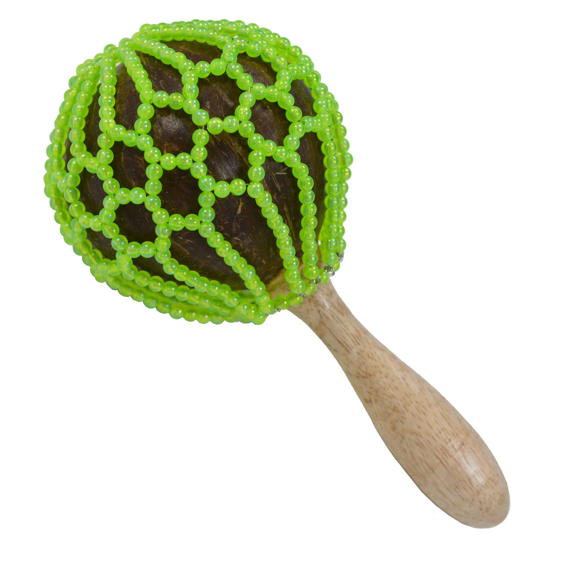 A-Star Afuche Shekere Cabasa fatto a mano con perline - Shaker Maraca da 25 cm