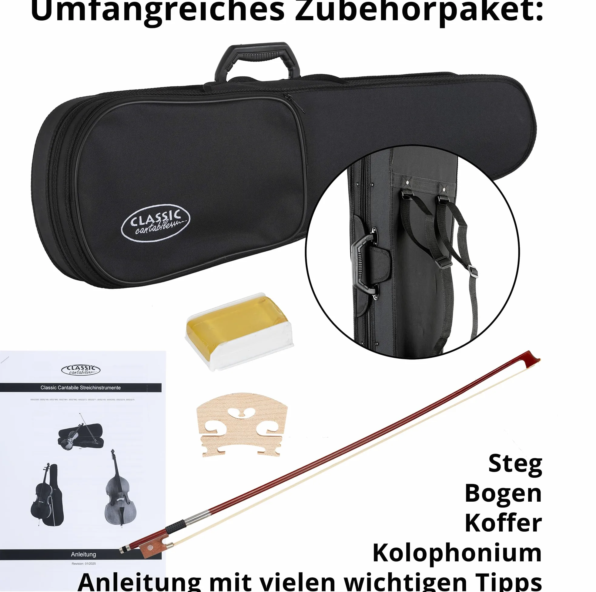 Classic Cantabile Violino Student 4/4 SET con colofonio