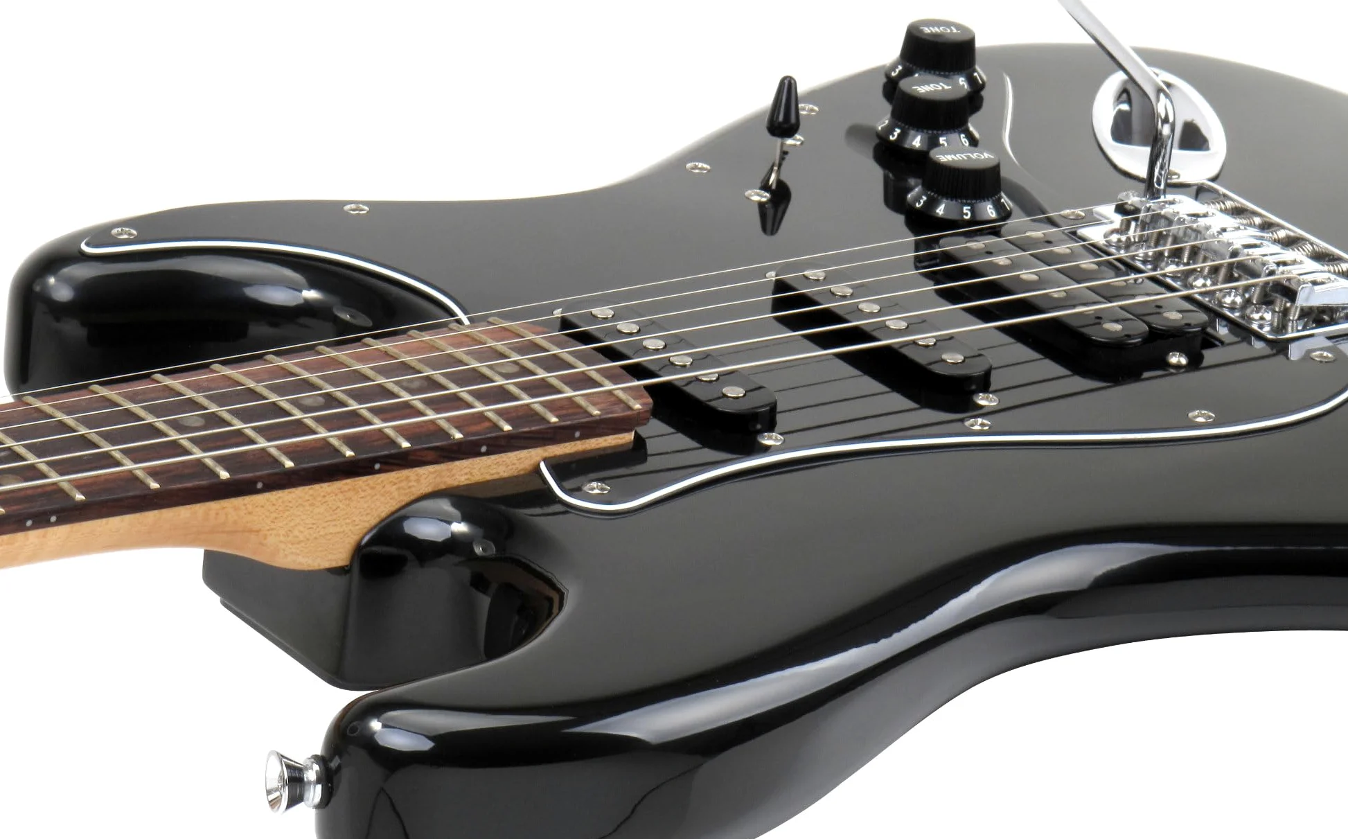 Rocktile Pro ST60-BK Chitarra Elettrica All Black – Corpo in mogano, Humbucker & Single-Coil pickup, incl. cavo per chitarra, leva tremolo & chiave esagonale – Ideale per principianti e avanzati