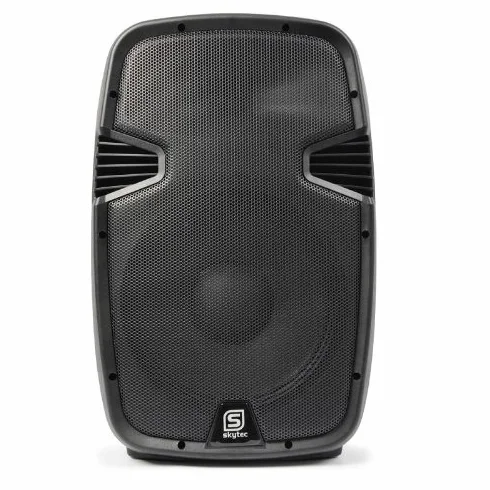 Skytec SPJ1000AD Cassa attiva amplificata diffusore (400 Watt, subwoofer da 20 CM, XLR, ABS, MIC IN)