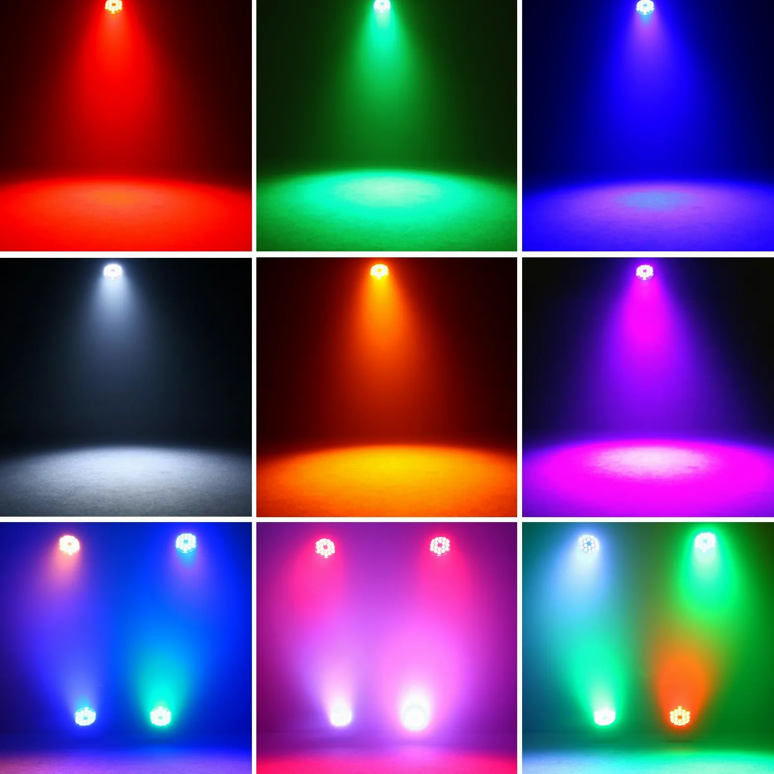 Impermeabile Par LED RGBWA+UV 6 in 1, 18 LED Luce di Scena con DMX-6/10CH y Efectos Estroboscópica, Illuminazione Palco per Discoteche, Matrimoni, Bar, Spettacoli, Piscina