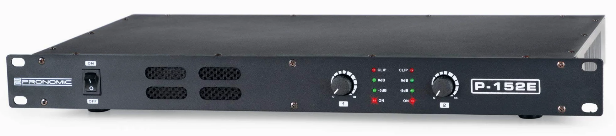 Pronomic P-152E MKII Finale - Finale 2 Canali - Potenza RMS/4 Ohm: 2x 150 Watt - Particolarmente adatto per monitoraggio o studio/HiFi - 1HE - Nero