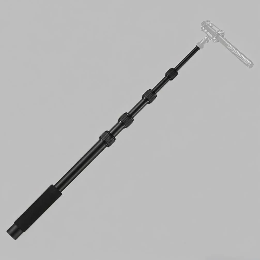 Braccio portatile a 5 sezioni, estensibile, in lega di alluminio, con filettatura a vite da 1 10,2 cm, chiusura a torsione, lunghezza regolabile, leggero, per microfoni