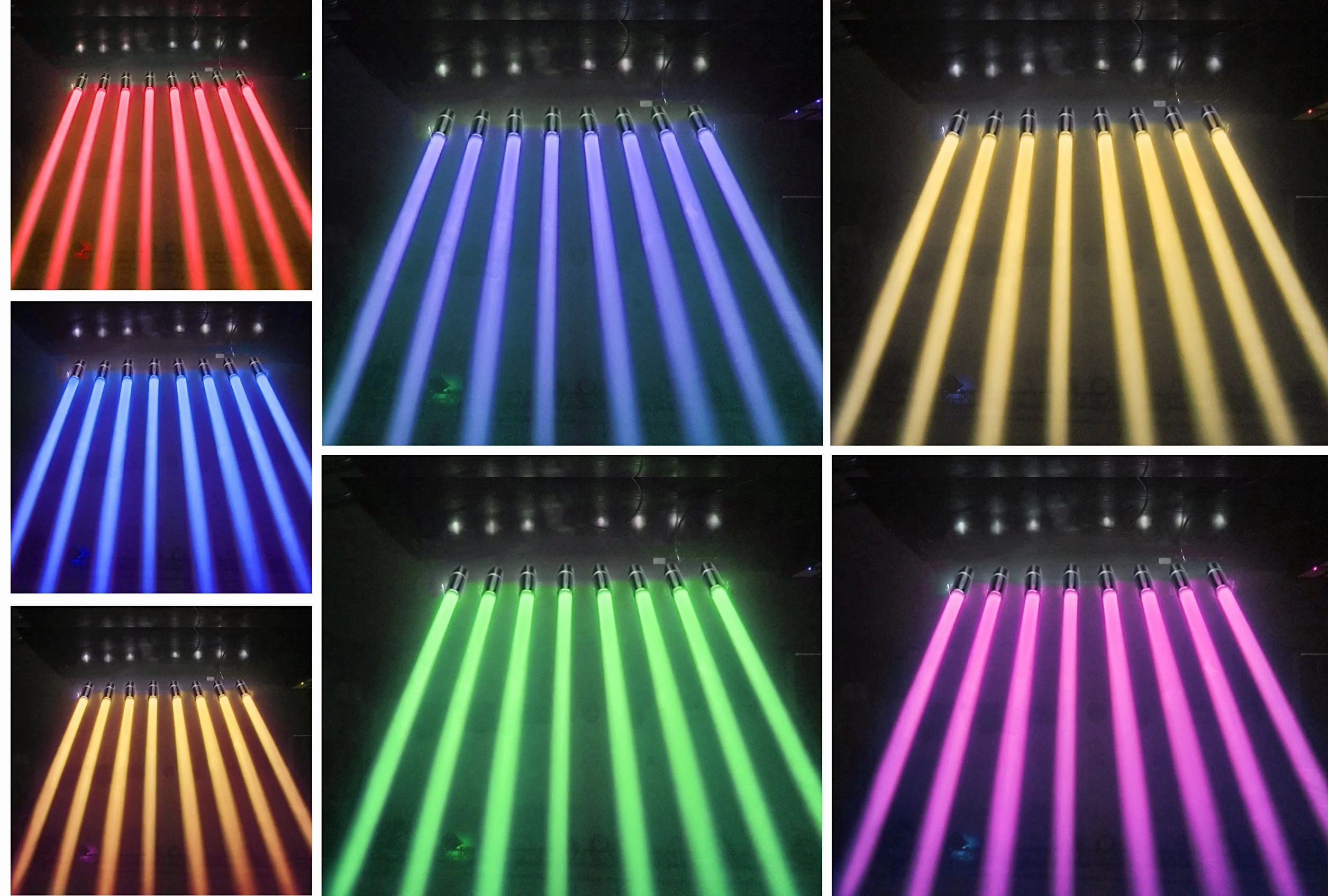 Faretto SENLAN LED 9W RGB 3-in-1 pin spot light con gobo - Per palcoscenico, con telecomando a infrarossi