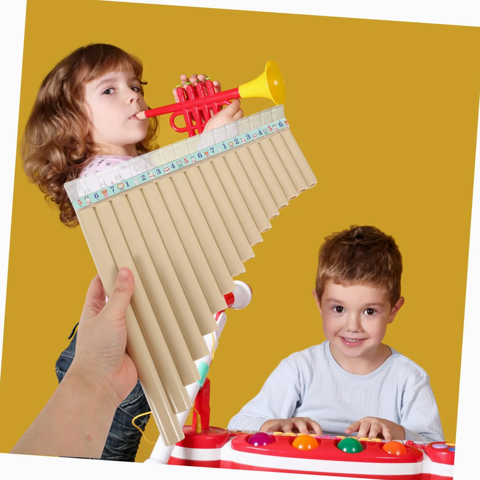 ifundom Flauto di Pan in Resina Chiave Do 16 Canne Bianco per Principianti Strumento Musicale Didattico per Ragazzo Ragazza Portatile per Esercizio Manuale e Coordinazione