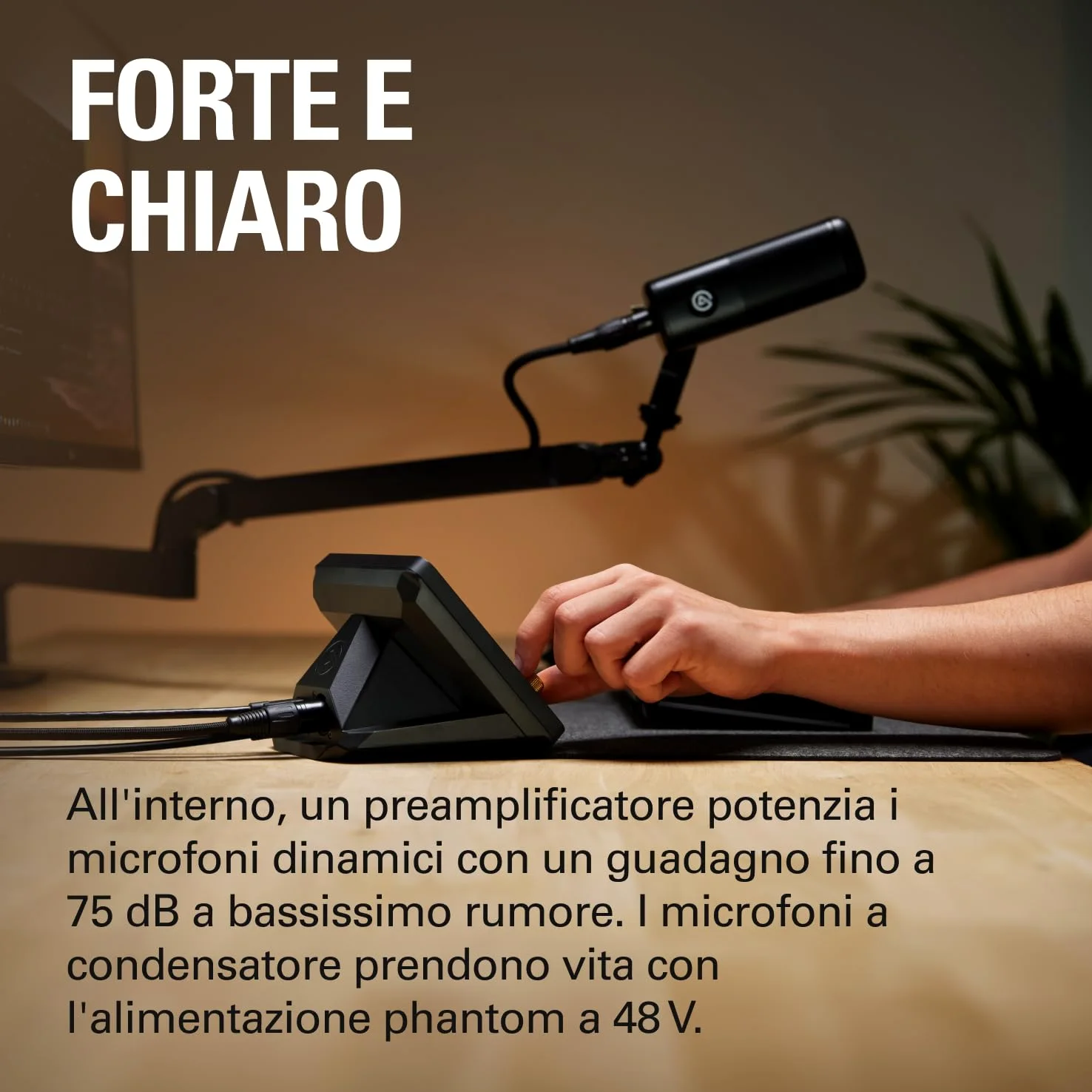 Elgato XLR Dock – Per Stream Deck +, interfaccia microfono da XLR a USB, mixer audio personalizzabile, guadagno di 75 dB/alimentazione phantom/Clipguard – Mac/PC, Stream Deck non incluso
