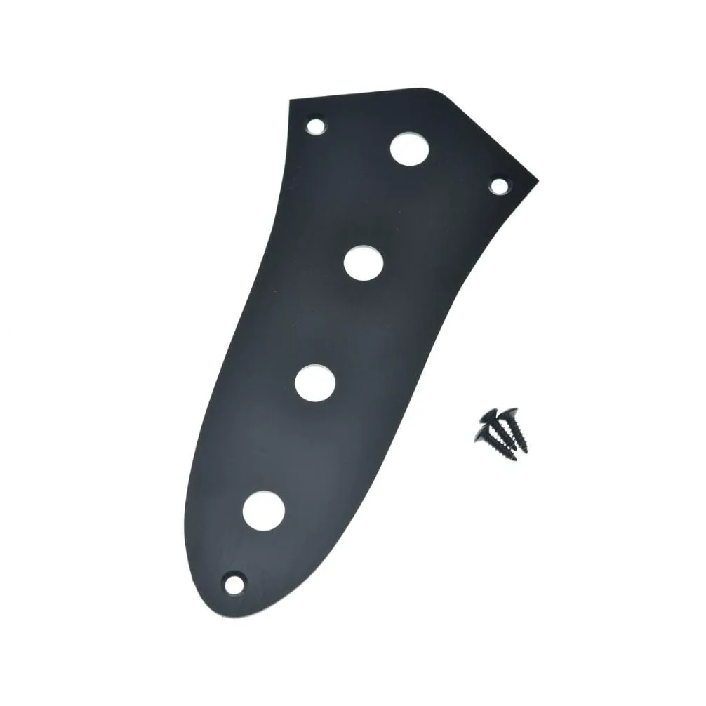 Dopro American Standard J Piastra di controllo basso Alluminio Anodizzato Jazz Bass JB Piastra di controllo con 3/8 "(9.5mm) CTS Pot Hole per Americano/Messicano Jazz Bass Nero