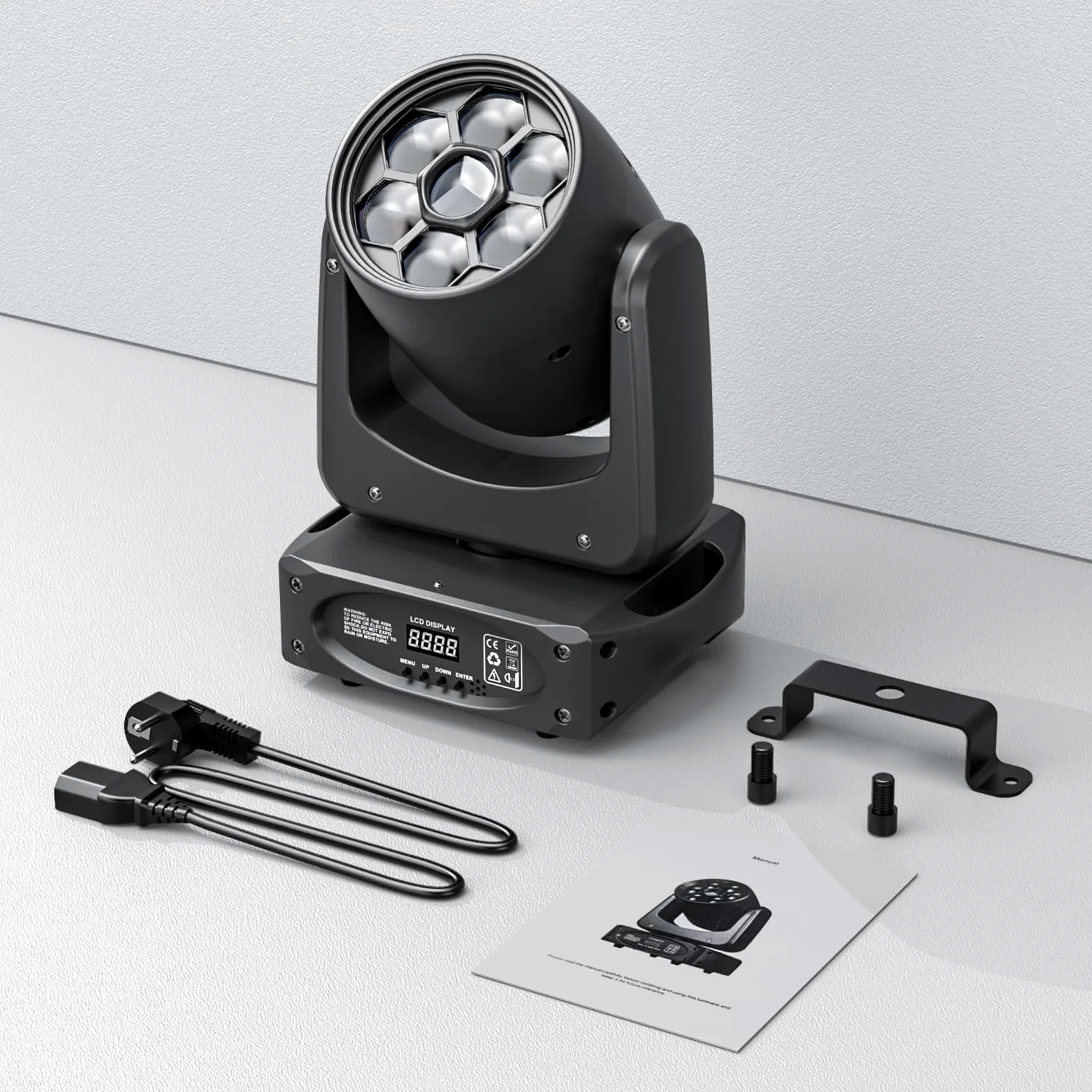 150W Teste mobili LED 6 Bee Eye Luci Discoteca Prisma Effetto Luce Illuminazione Palcoscenico RGBW Stroboscopica con 8 Gobos per Feste Bar Club Matrimoni Chiesa Live Band