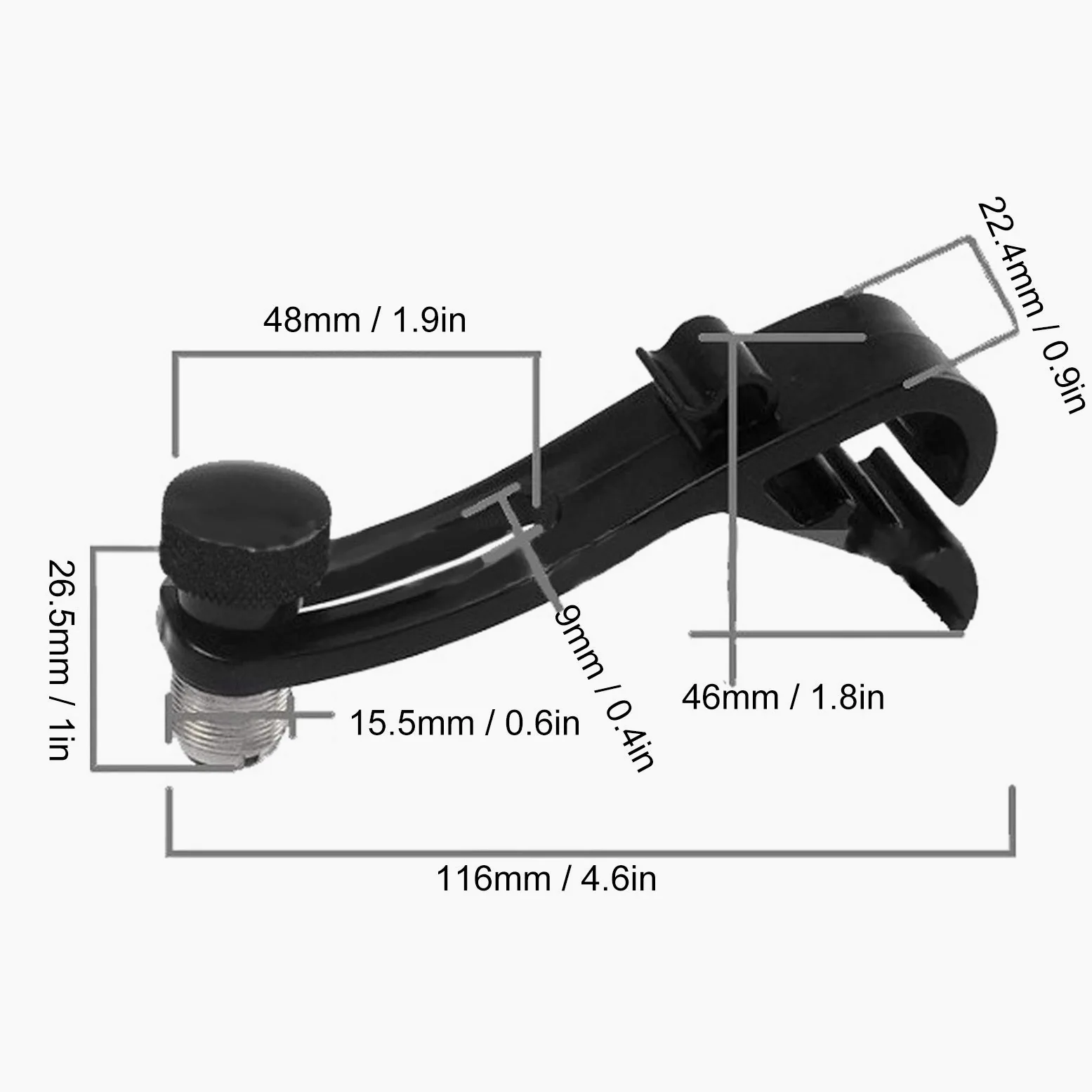 Clip Microfono per Batteria, Supporto Regolabile con Morsetto Antiurto per Tamburo e Strumenti Musicali, Montaggio Semplice, Set da 4 Pezzi, Fissaggio Durevole e Robusto per Batteristi e Musicisti