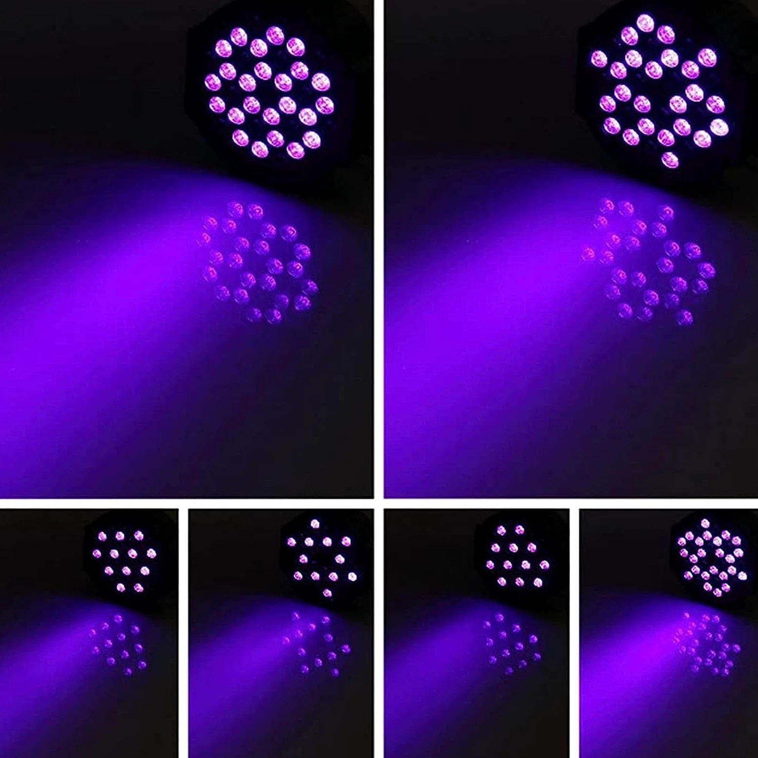 4 pezzi luce UV nera, faretto a luce nera DMX512 con telecomando per discoteca DJ party club KTV matrimonio Halloween bagliore fluorescente