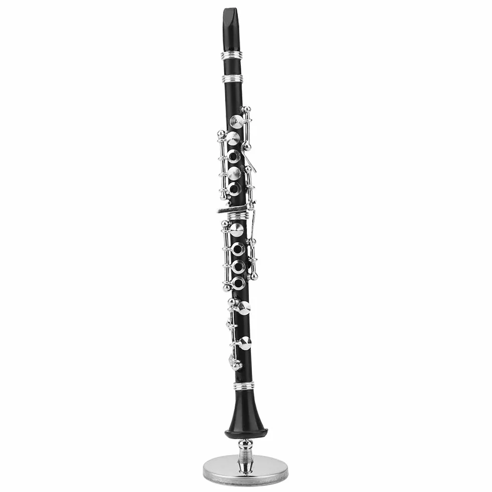 Modello di clarinetto display 16cm modello di clarinetto, modello di clarinetto, di decorazione musicale mini strumento musicale in metallo da collezione per la decorazione della