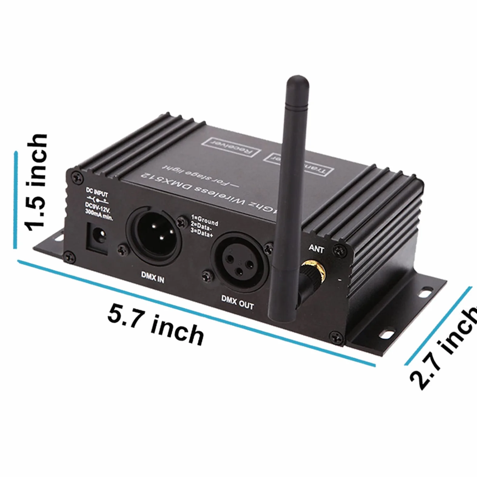 HUIOP Trasmettitore Senza Fili,2.4 G Wireless 512 Controller trasmettitore Ricevitore Display LCD Potenza ripetitore Regolabile Illuminazione Controller