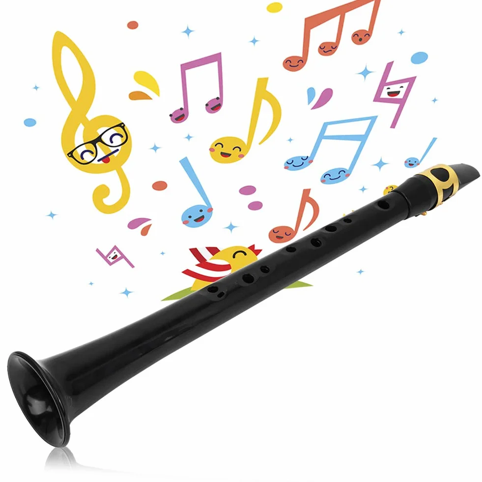 Sax Semplice, Sassofono Portatile Tascabile da Pratica con Borsa per Ance, Mini Sassofono Strumento a Fiato in Sib