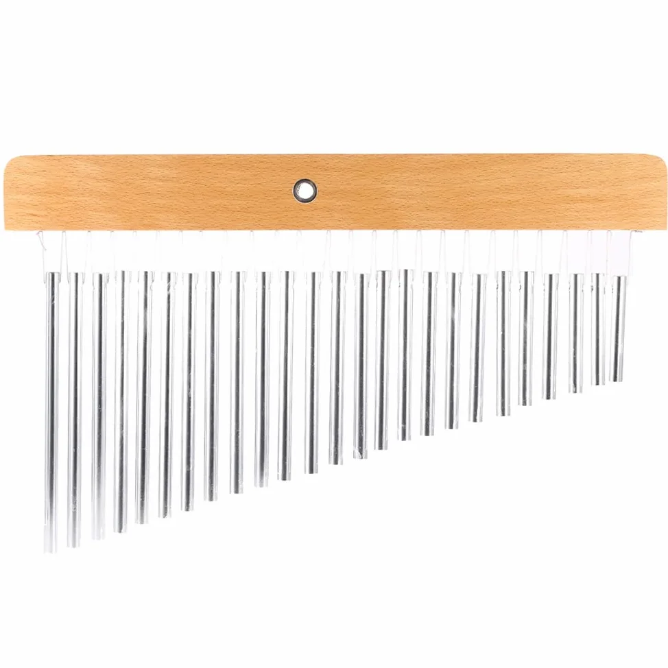 Chimes - Scacciapensieri per bar, 25 bar, con percussioni monopetto (argento)
