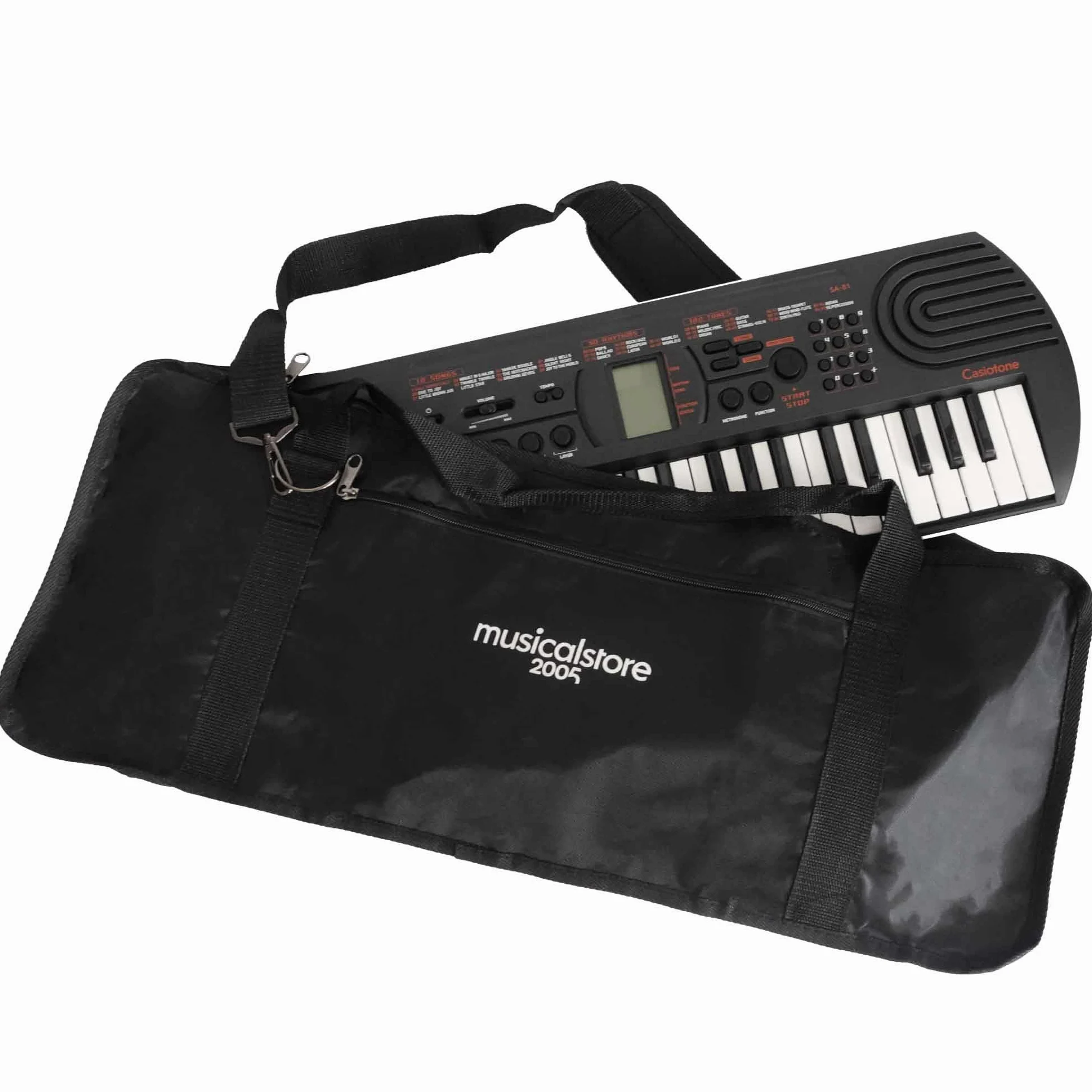 Tastiera scolastica SA-81 Nera per Scuola con Custodia Protettiva Versatile e Alimentatore Compatibile by MusicalStore2005