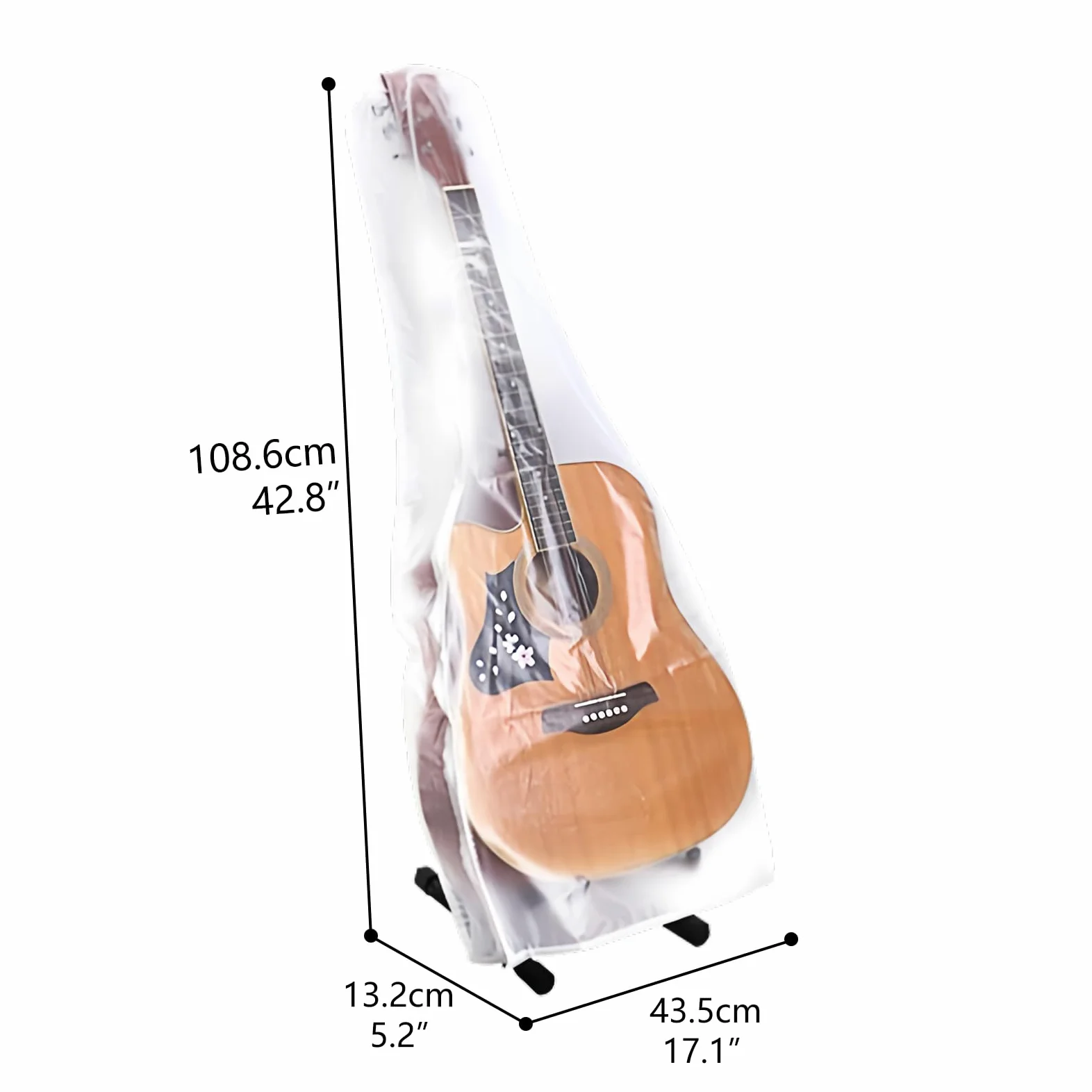 Musiin Copertura trasparente per chitarra acustica, protezione elegante per il tuo capolavoro musicale
