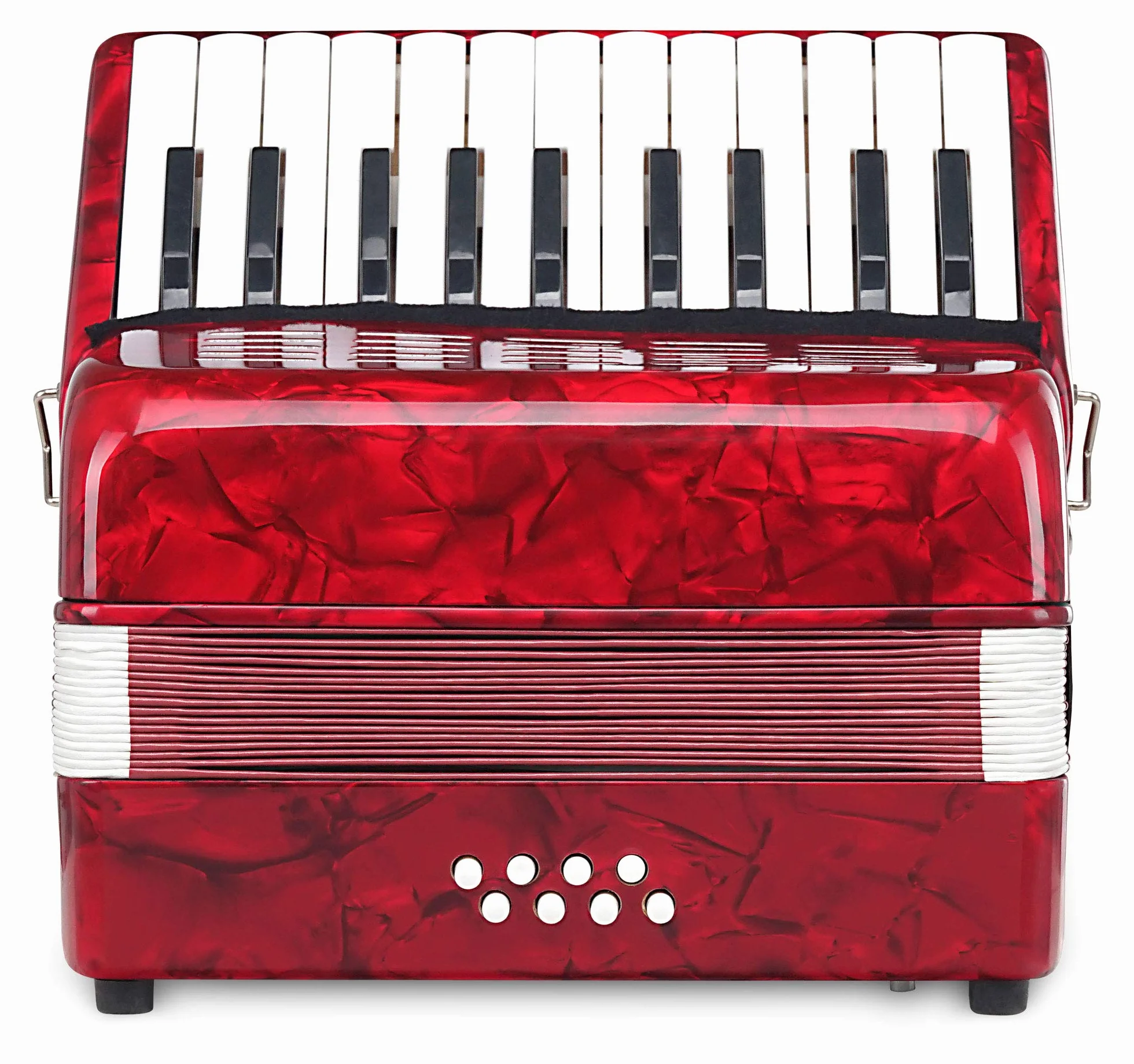 Classic Cantabile Secondo Junior Fisarmonica 8 bassi (22 tasti diatonici, 8 bassi, incl. tracolla e custodia) rossa