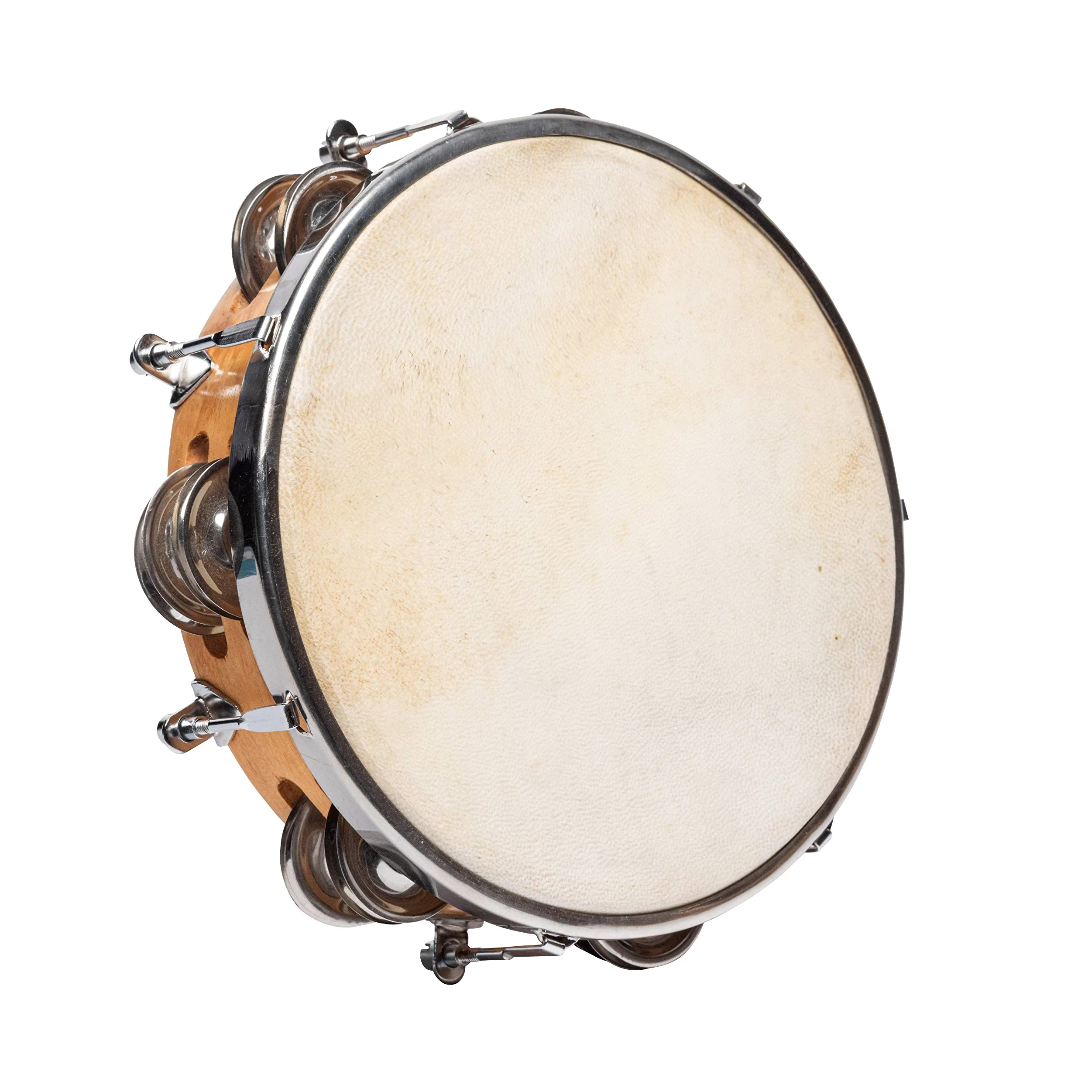 Fuzeau 3991 - Tamburello con pelle naturale, 20 cm, con sonagli