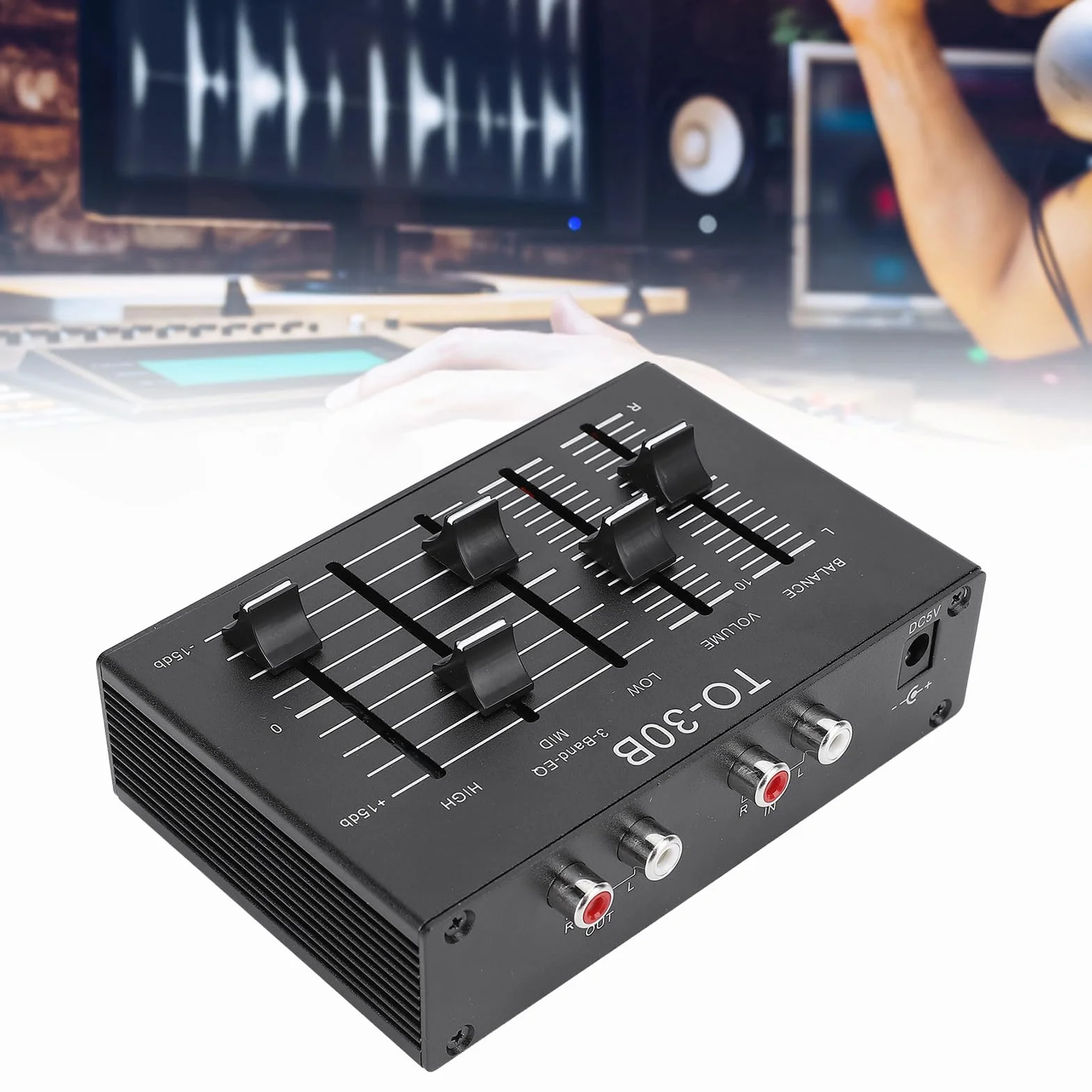 3 Banda EQ, Equalizzatore Stereo con Controllo del Volume e Bilanciamento del Segnale, Regolazione del Bilanciamento, Riduzione del Rumore