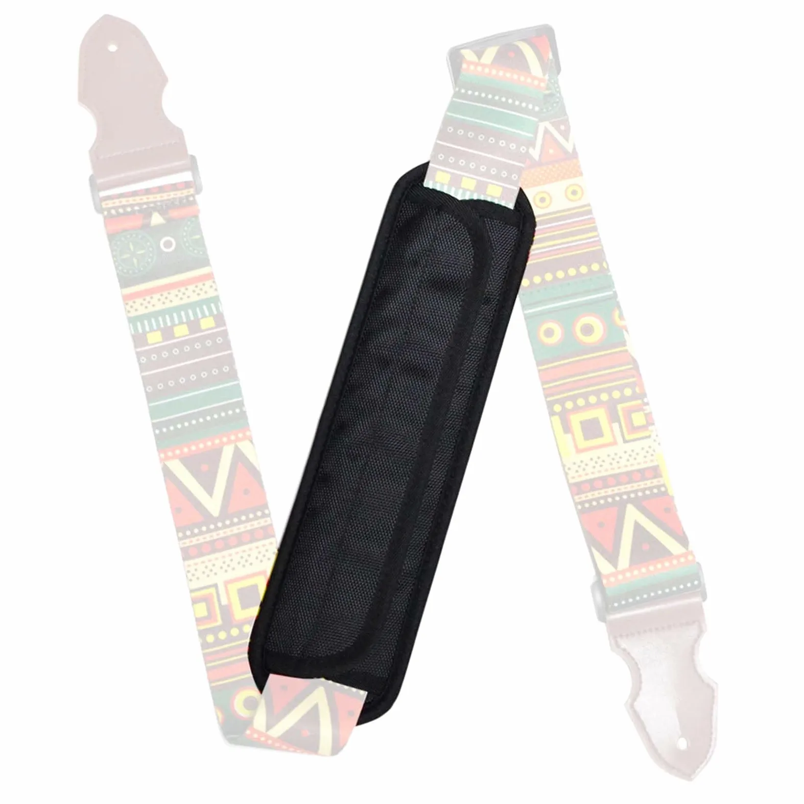 Imbottitura per Tracolla Borsa, Imbottitura per Tracolla Chitarra Nera, Rimovibile, Antiscivolo, 31,5 x 8 cm Cuscino per Tracolla per Auto, Zaino, Chitarre, Borse da Viaggio