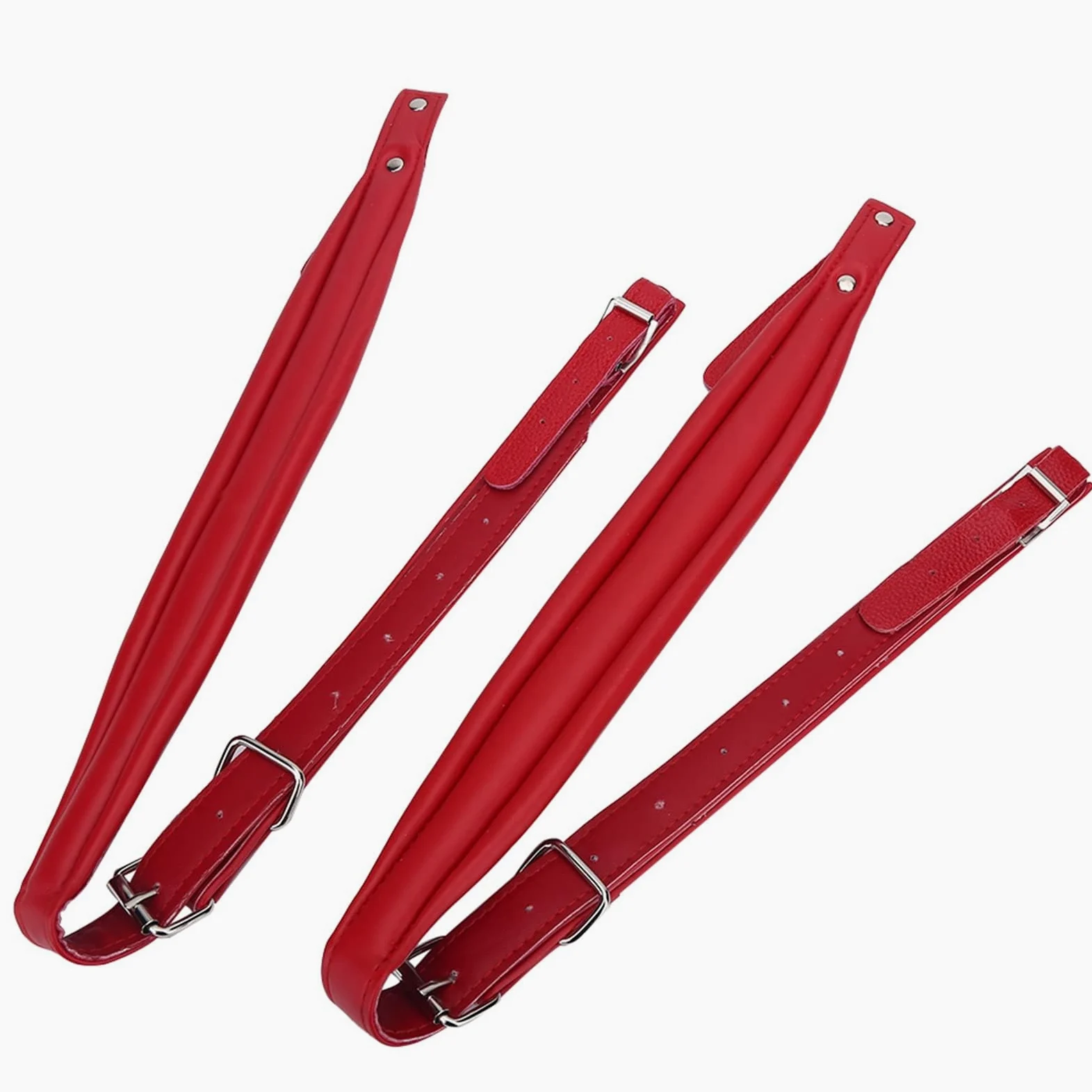 LiebeWH Tracolle per Fisarmonica Tracolle Regolabili per Fisarmonica in Pelle PU Set Cinghie per Fisarmonica Resistenti All'usura Multi Colori Impermeabili (Rosso)
