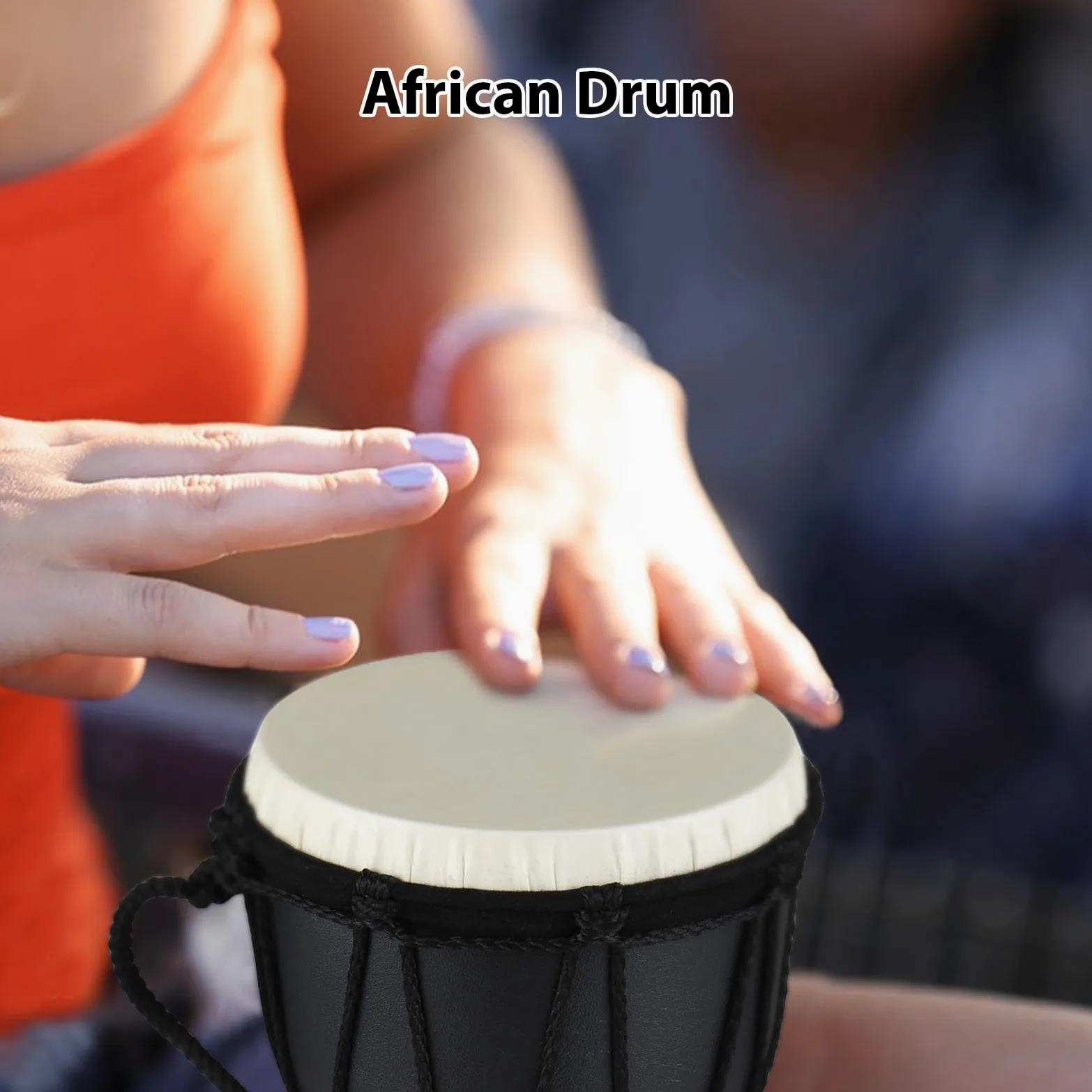 Bongo a percussione portatile leggero da 4 pollici per principianti Scuola Lezioni di musica all'aperto Percussioni Strumento musicale tradizionale