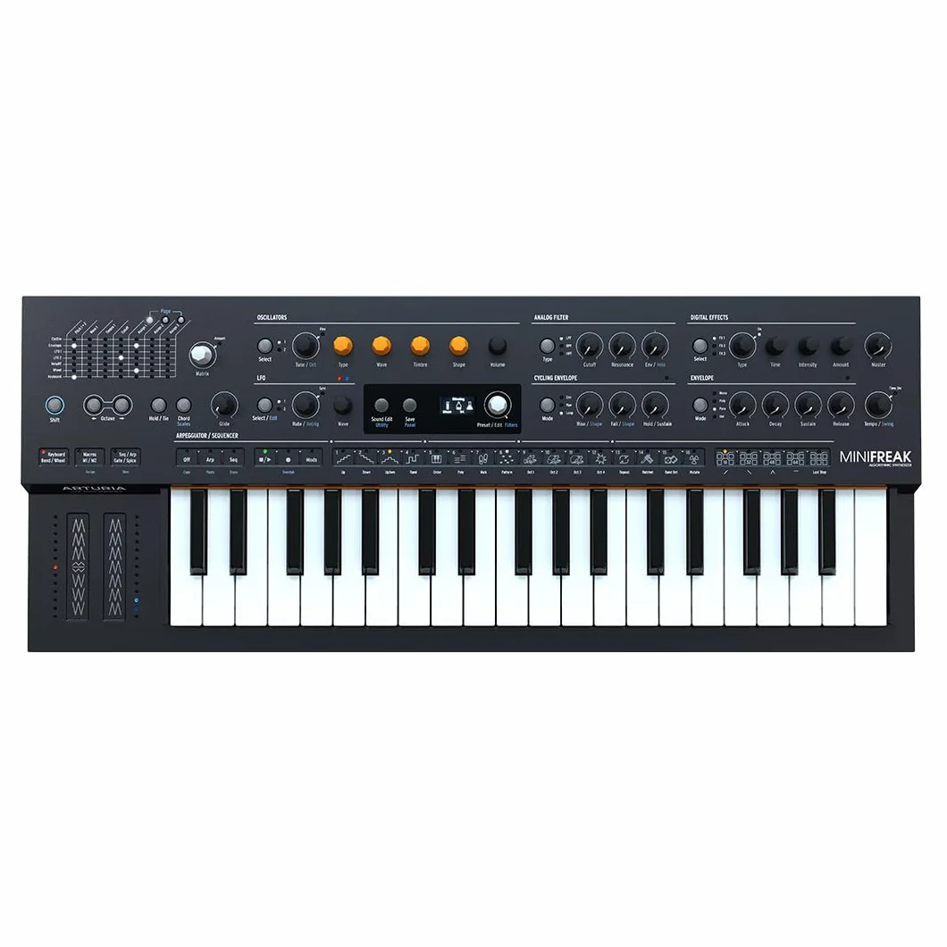 Arturia Minifreak Sintetizzatore algoritmico spontaneo polifonico a 6 voci e 37 tasti con filtro analogico, 11 algoritmi FX, Arpeggiatore e Sequencer