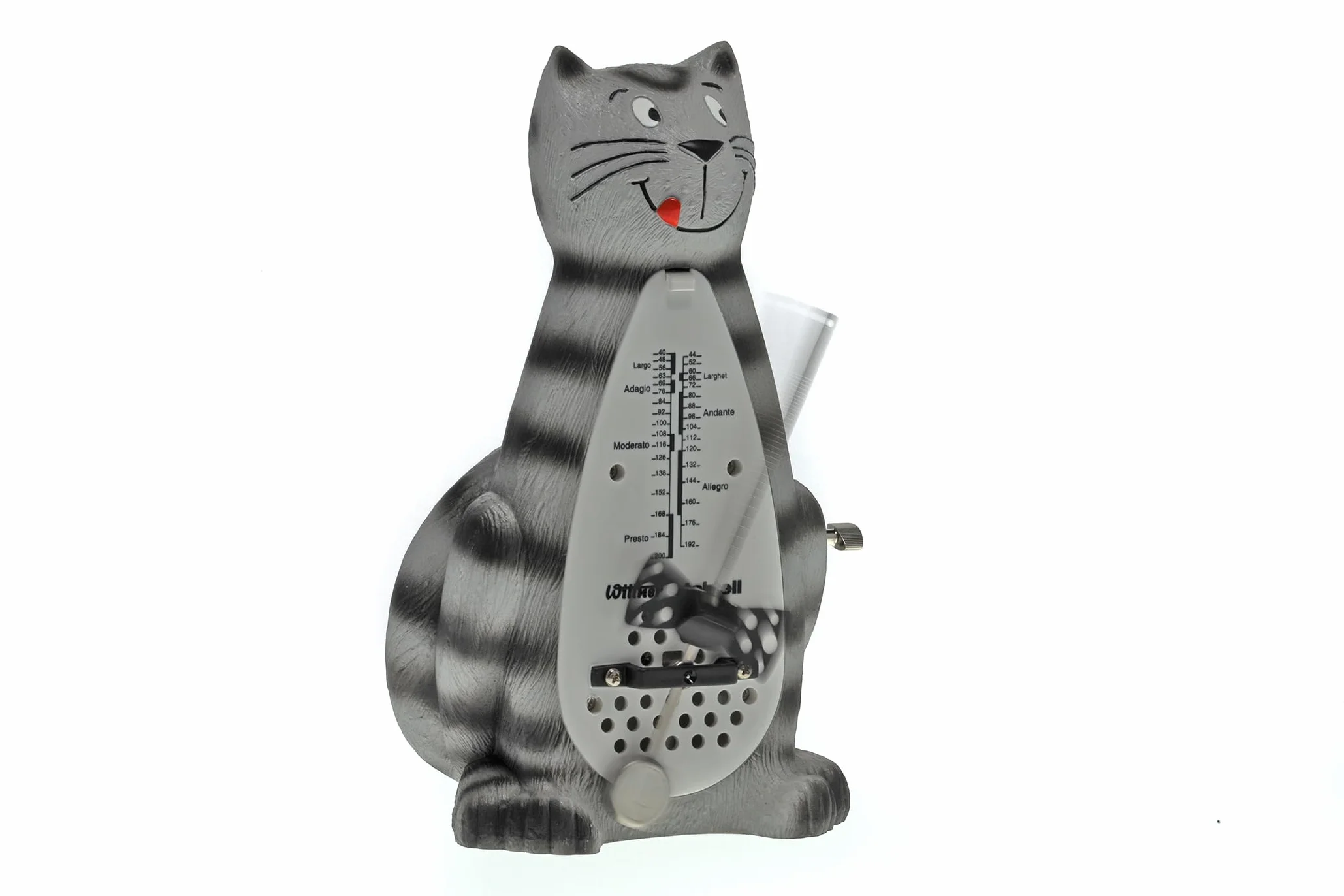 Wittner Metronomo Taktell Forma animale Serie 839 - Custodia in plastica - Senza campana - Gatto - Meccanico a carica - Non sono necessarie batterie - Made in Germany