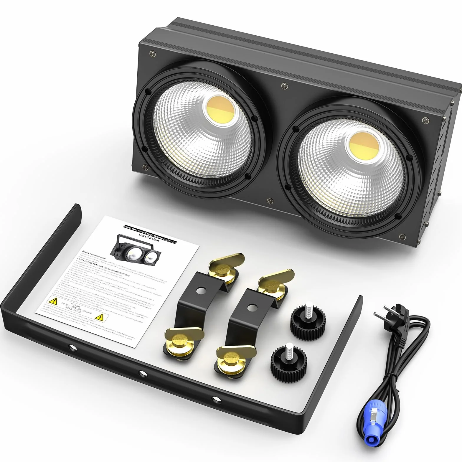 4PCS COB 200W Par LED, Blinder Luci Accecatori LED Bianco Freddo/Caldo Luce di Scena Faretto Effetti Illuminazione, Luci da Palco per Discoteca Matrimonio Bar Feste Pubblico