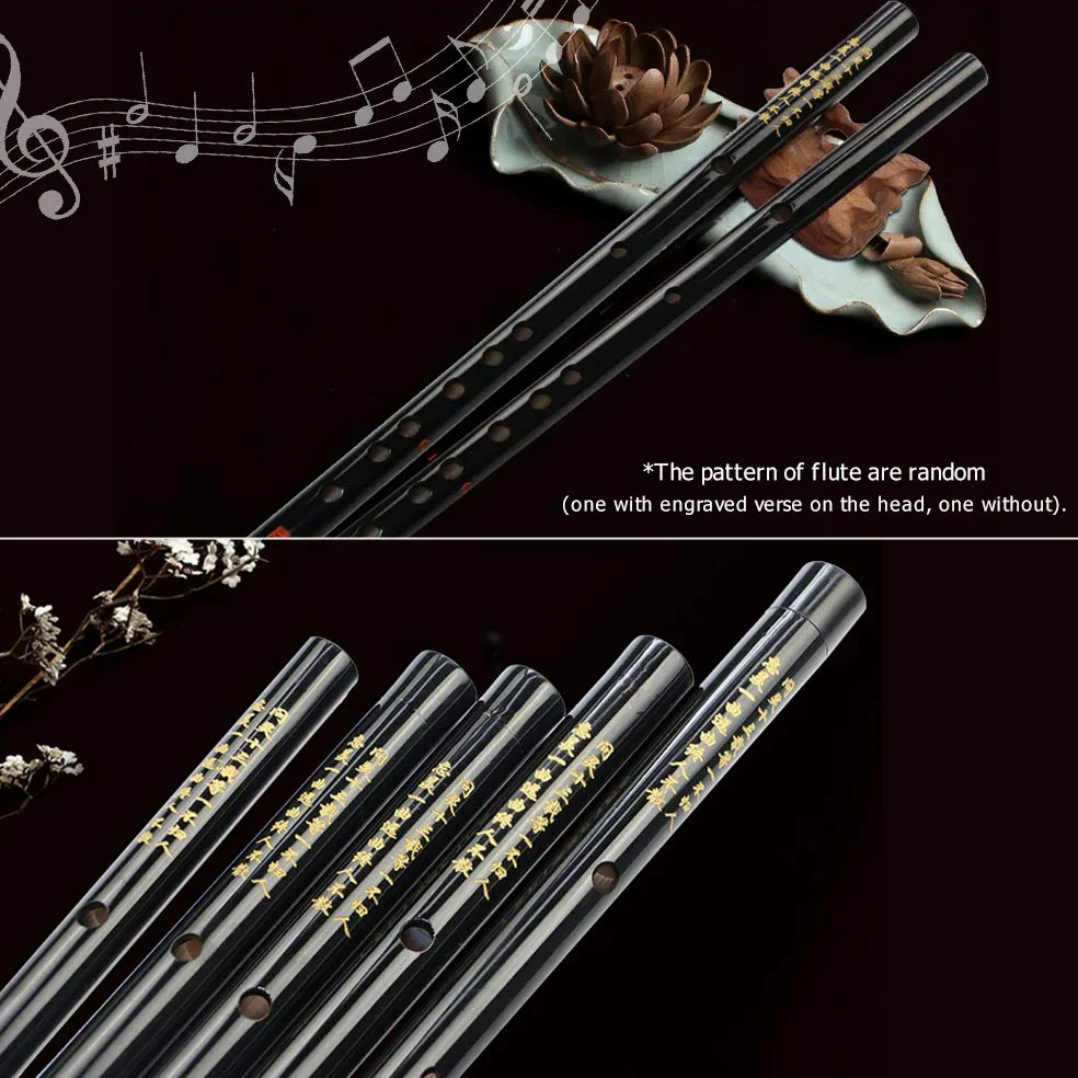 HUIOP C Key Dizi Flute Strumento Musicale Tradizionale Cinese con Borsa da Trasporto per Principianti Amanti della Musica,Flauto Musicale