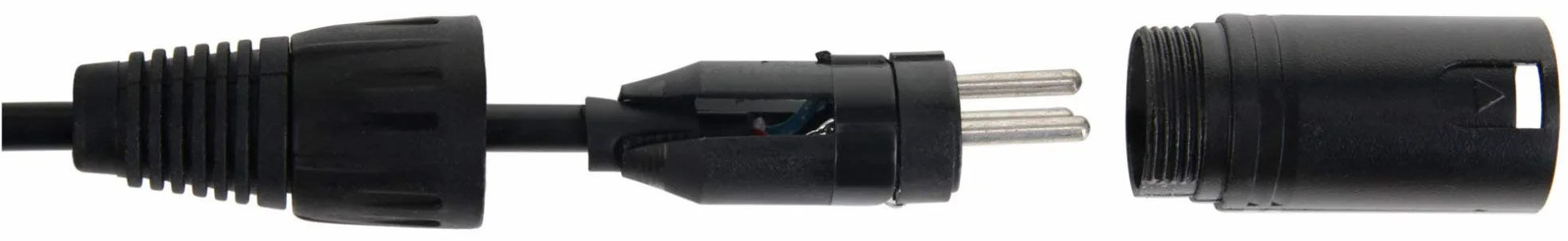 Pronomic Stage EUIECX-6 Cavo Ibrido Spina Schuko a Presa IEC, XLR/XLR 6m (ideale per il cablaggio di casse attive, diffusori PA, effetti luce e illuminazione palco)