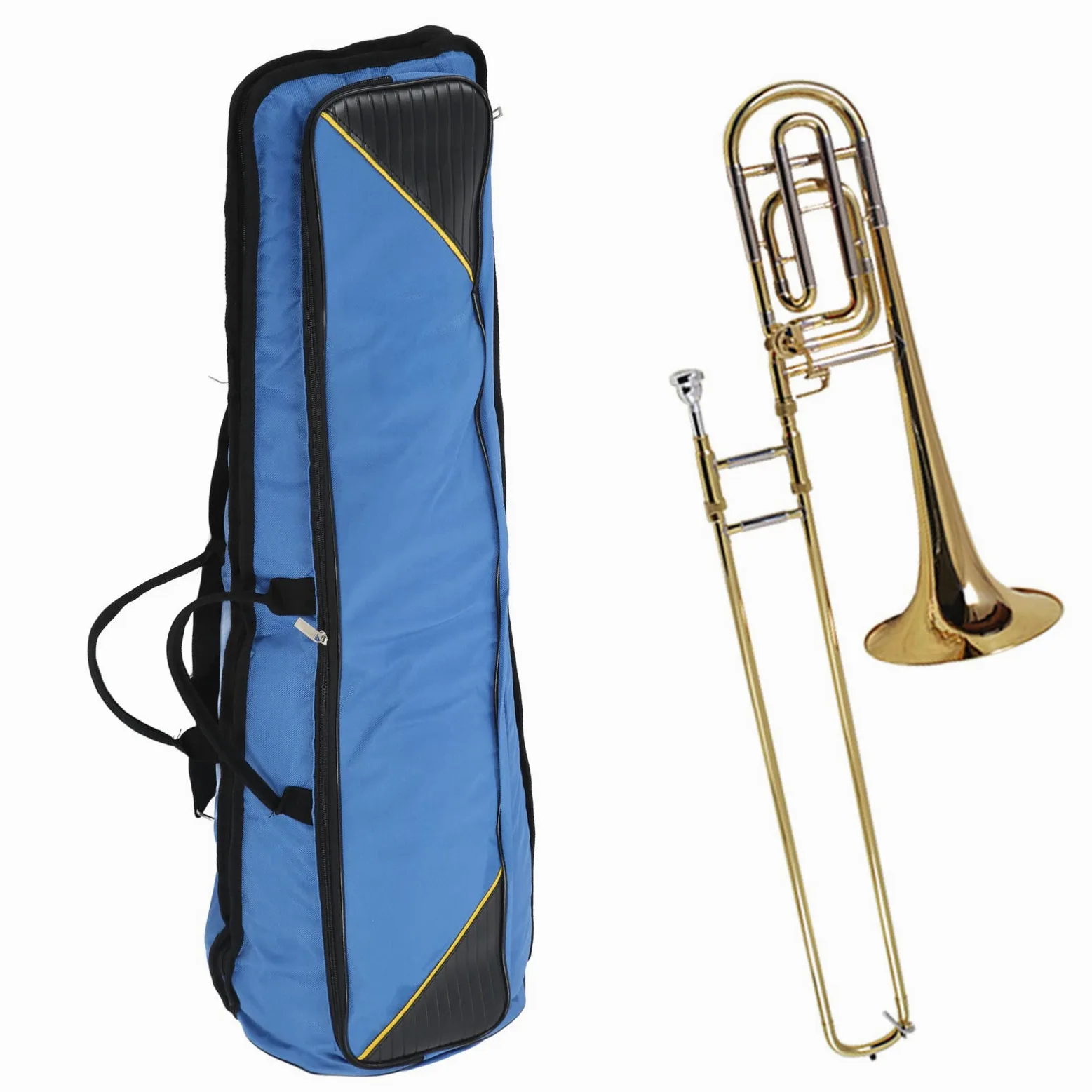 Borse per tromboni, custodia morbida per trombone portatile durevole 87 cm di lunghezza per trombone tenore(blu)