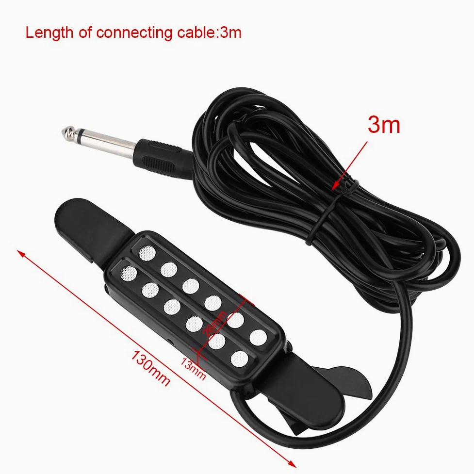 Pickup Magnetico per Chitarra 12 Fori, Trasduttore per Chitarra Accessori per Strumenti Musicali