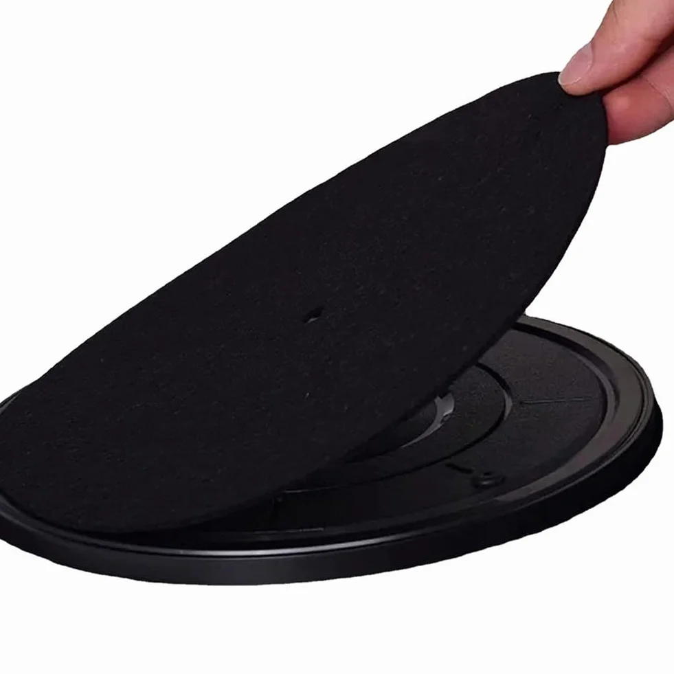 Tappetino per giradischi in feltro per fonografi e lettori CD, antiscivolo, in vinile, stampa digitale, in tinta unita, diametro 295 mm, morbido feltro protettivo (295 cm, verde)
