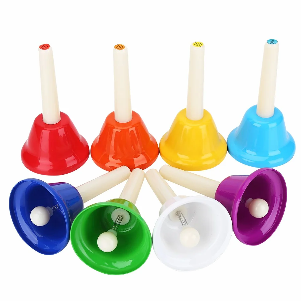 Set di 8 campane diatoniche in metallo, per decorazione di nozze, orchestra per bambini, educazione musicale, musica per feste