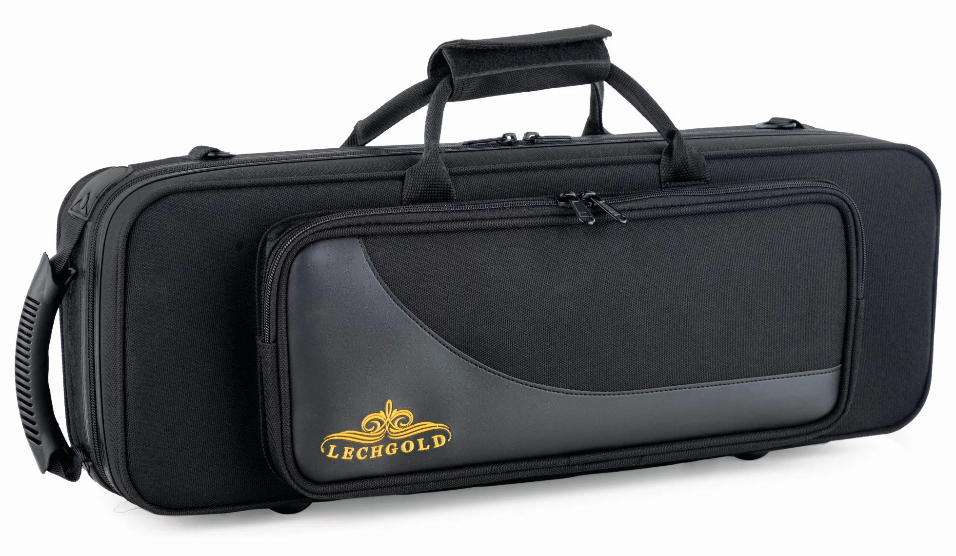 Custodia Leggera Lechgold per Sassofono Soprano Dritto - Lightcase per sassofoni soprano dritti con S-bow applicato - Tasca esterna - Imbracatura zaino - Scomparti separati per accessori - Nero