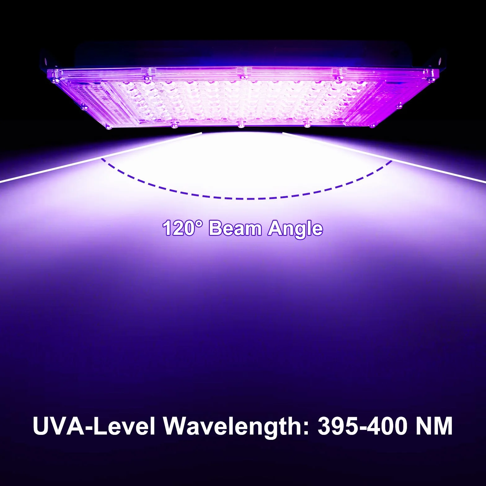 Luce Nera UV 50W, Indmird Faretto UV LED con Interruttore, 395-400nm Potente Faro UV Impermeabile IP65 Lampada UV per Festa Glow,Pittura,Acquario,Natale,Halloween