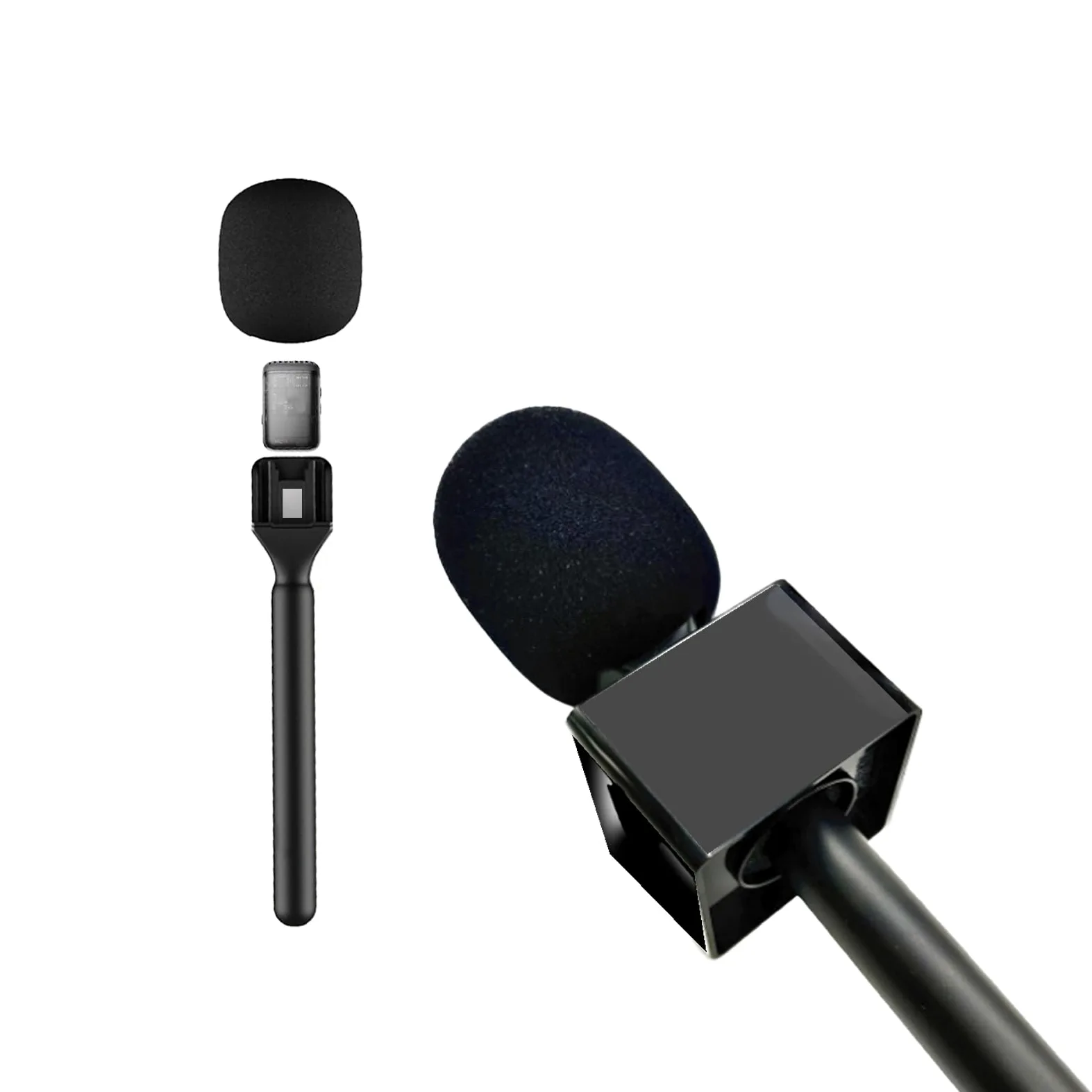 Magnético Supporto per DJI Mic 3/Mini/1/2/Rode Wireless GO II/Insta360 X5 Air Manico Rig Mic Flag Intervista Lavalier Microfono Wireless Adattatore Supporto Portatile per Hollyland Lark M1/per Synco