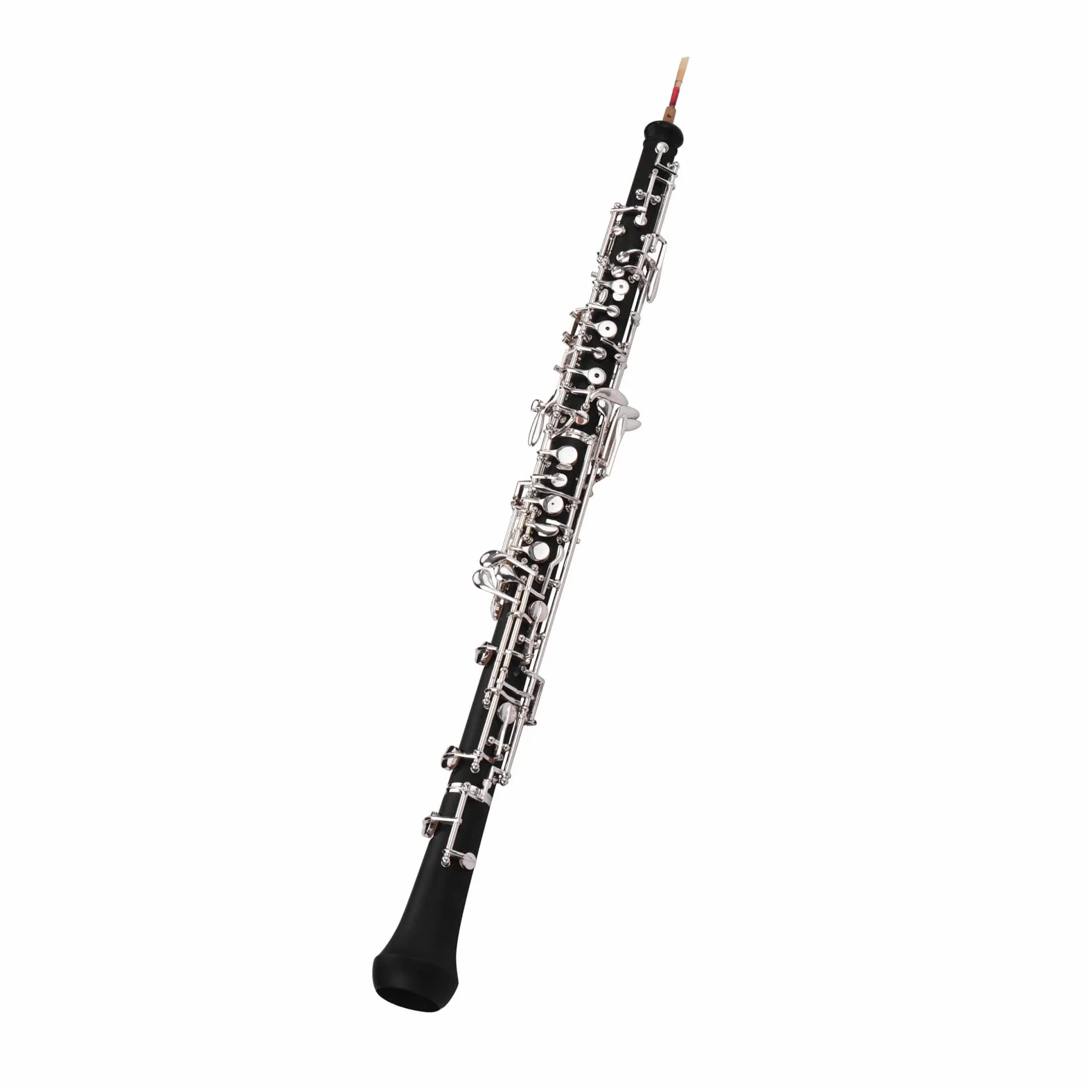Oboe C Key Chiavi Nichelate stile Semiautomatico Strumento a Fiato con Quanti Oboe Reed Custodia in Pelle Borsa per il Trasporto Cacciavite in Panno per la Pulizia