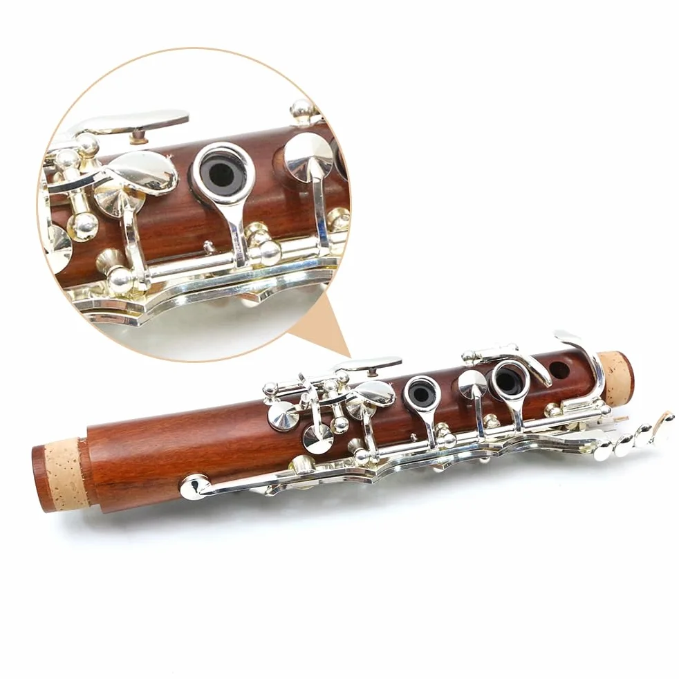 Yinfente intermedio per clarinetto in Si bemolle palissandro legno corpo in nichel ance chiave di 17 Key + + Pads