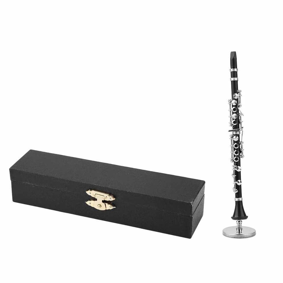 Modello di clarinetto display 16cm modello di clarinetto, modello di clarinetto, di decorazione musicale mini strumento musicale in metallo da collezione per la decorazione della