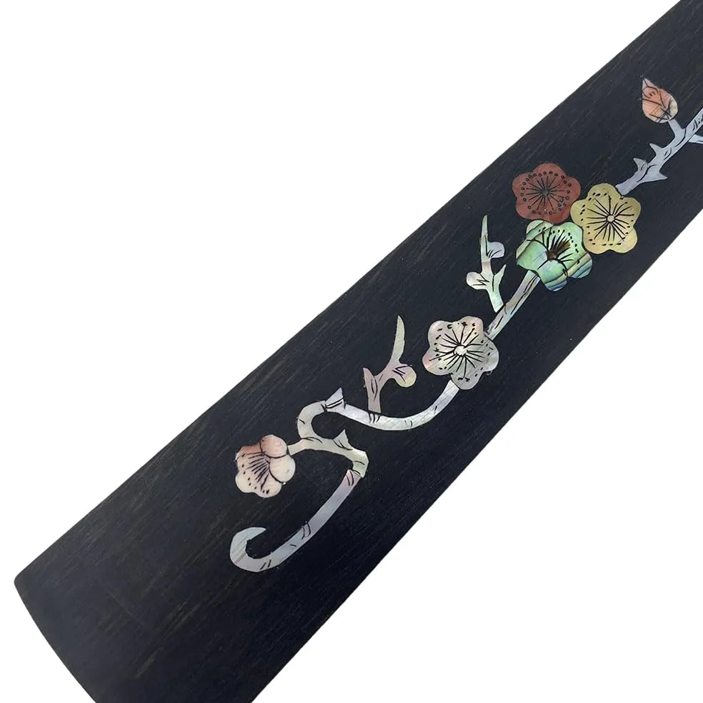 Nuovo 4/4 Violino Tastiera Fiore Perla intarsio Naturale Legno Ebano Violino parti di Riparazione set up violino (style1)