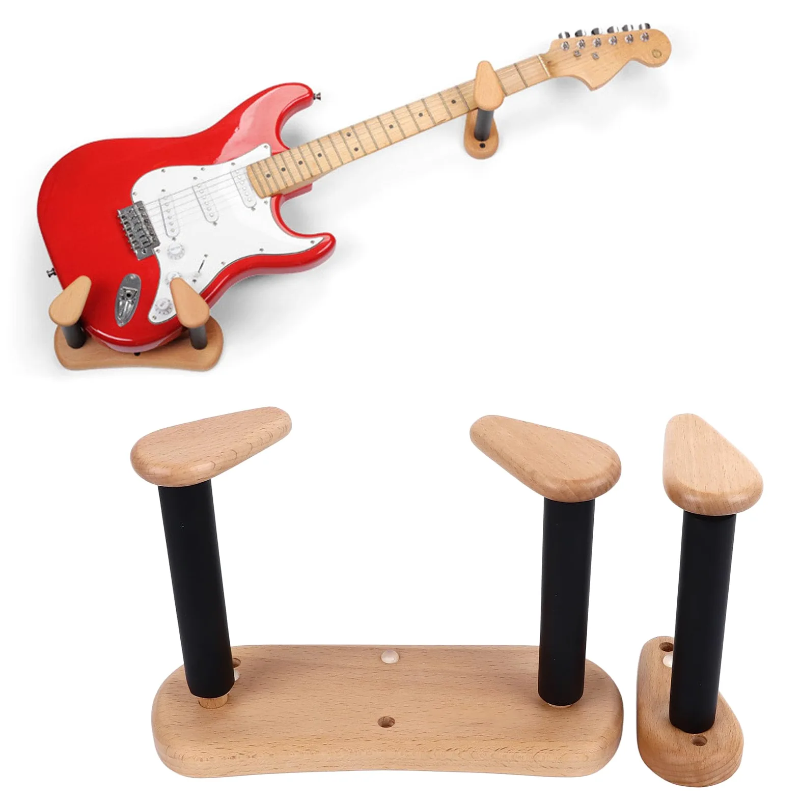 Supporto da Parete per Chitarra Elettrica, Gancio per Display Acustico Dal Design Diviso Orizzontale per Vari Stili di Chitarra (Regolare
