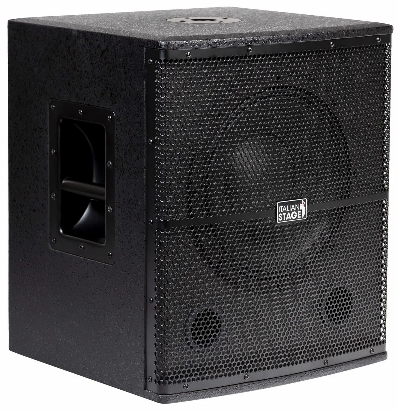 PROEL Italian Stage IS S112A - Subwoofer Attivo da 700w in classe AB con cono da 12" a 2 canali In Out, per locali feste spettacoli DJ, Nero