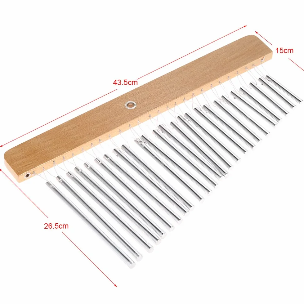 Chimes - Scacciapensieri per bar, 25 bar, con percussioni monopetto (argento)