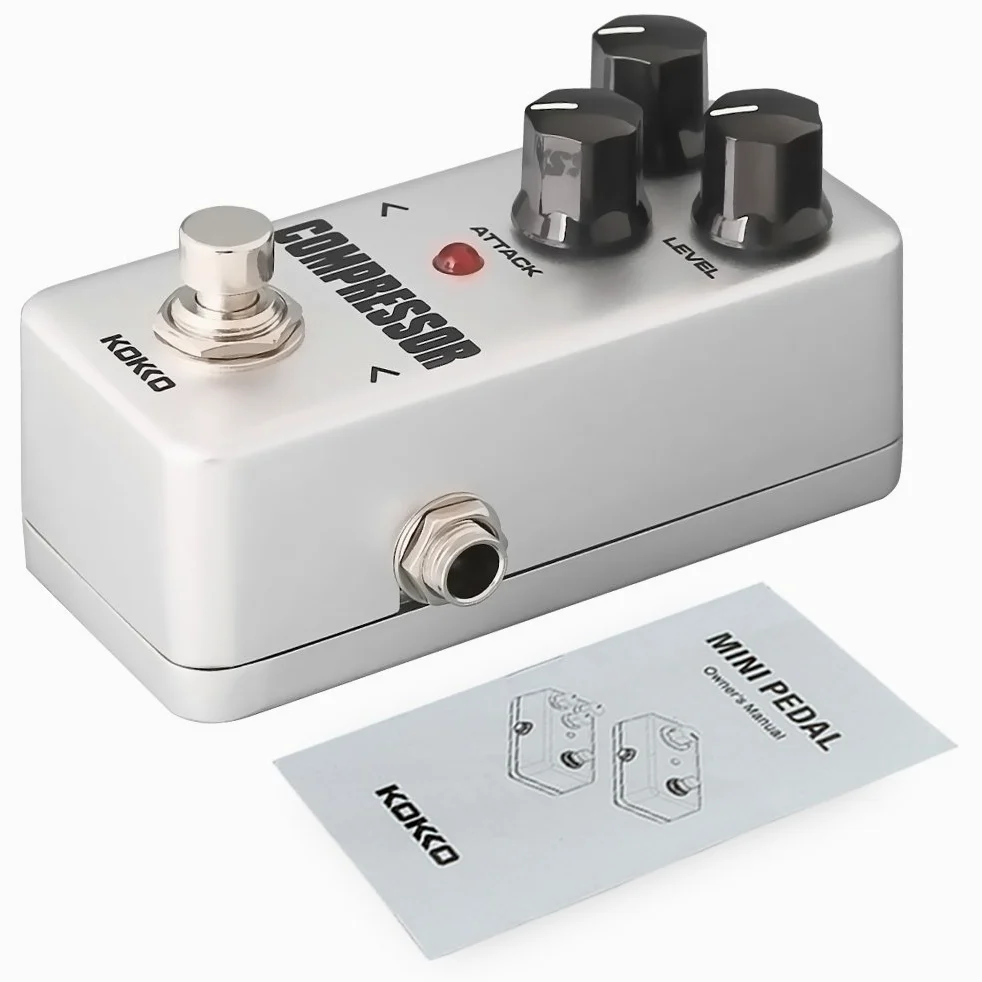 KOKKO Pedale Compressore, Mini Processore Effetto Chitarra Analogico per Chitarra Elettrica e Basso, Vero bypass (FCP2)
