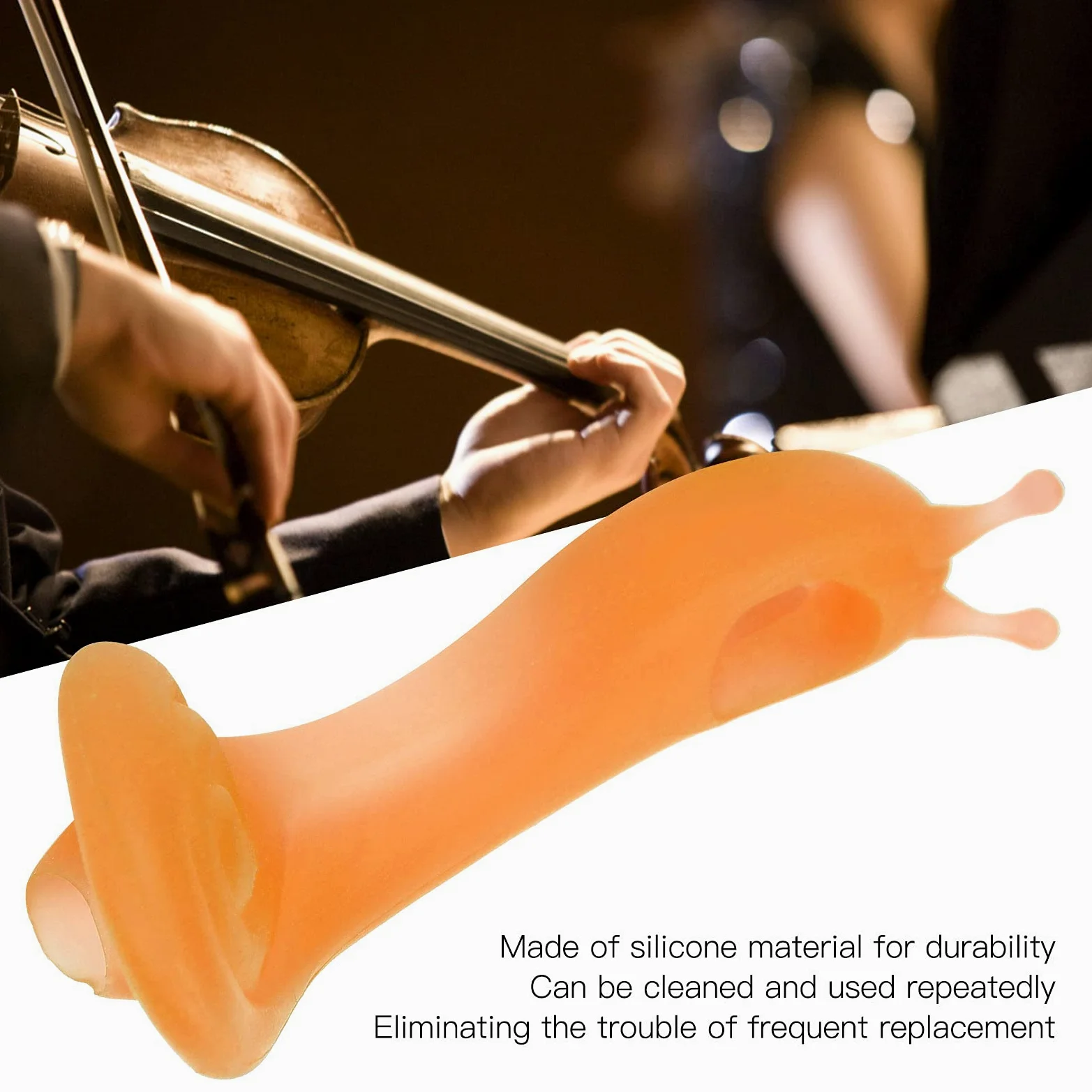 Impugnatura per arco per violino, accessori per violino professionale a forma di lumaca per gli appassionati di violino per violino/viola sussidio didattico per principianti(arancia)