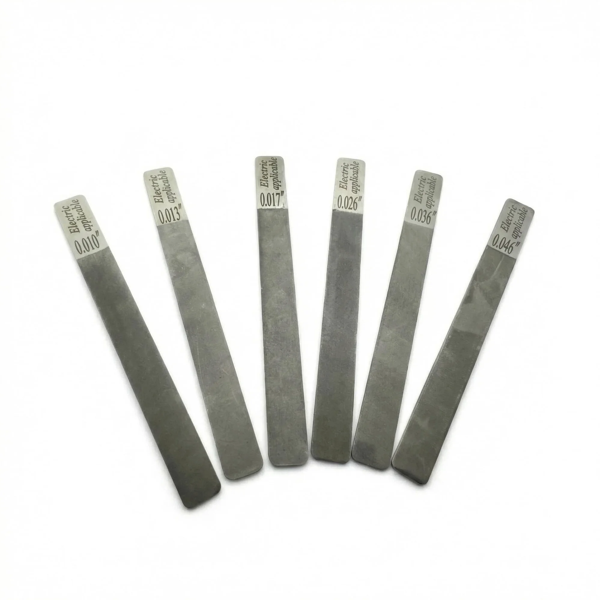 6 lime in acciaio inox per capotasto di chitarra, coronamento dei tasti, strumenti di riparazione per chitarra, basso, ukulele (elettrico 10-46)