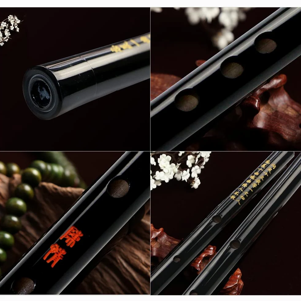 HUIOP C Key Dizi Flute Strumento Musicale Tradizionale Cinese con Borsa da Trasporto per Principianti Amanti della Musica,Flauto Musicale