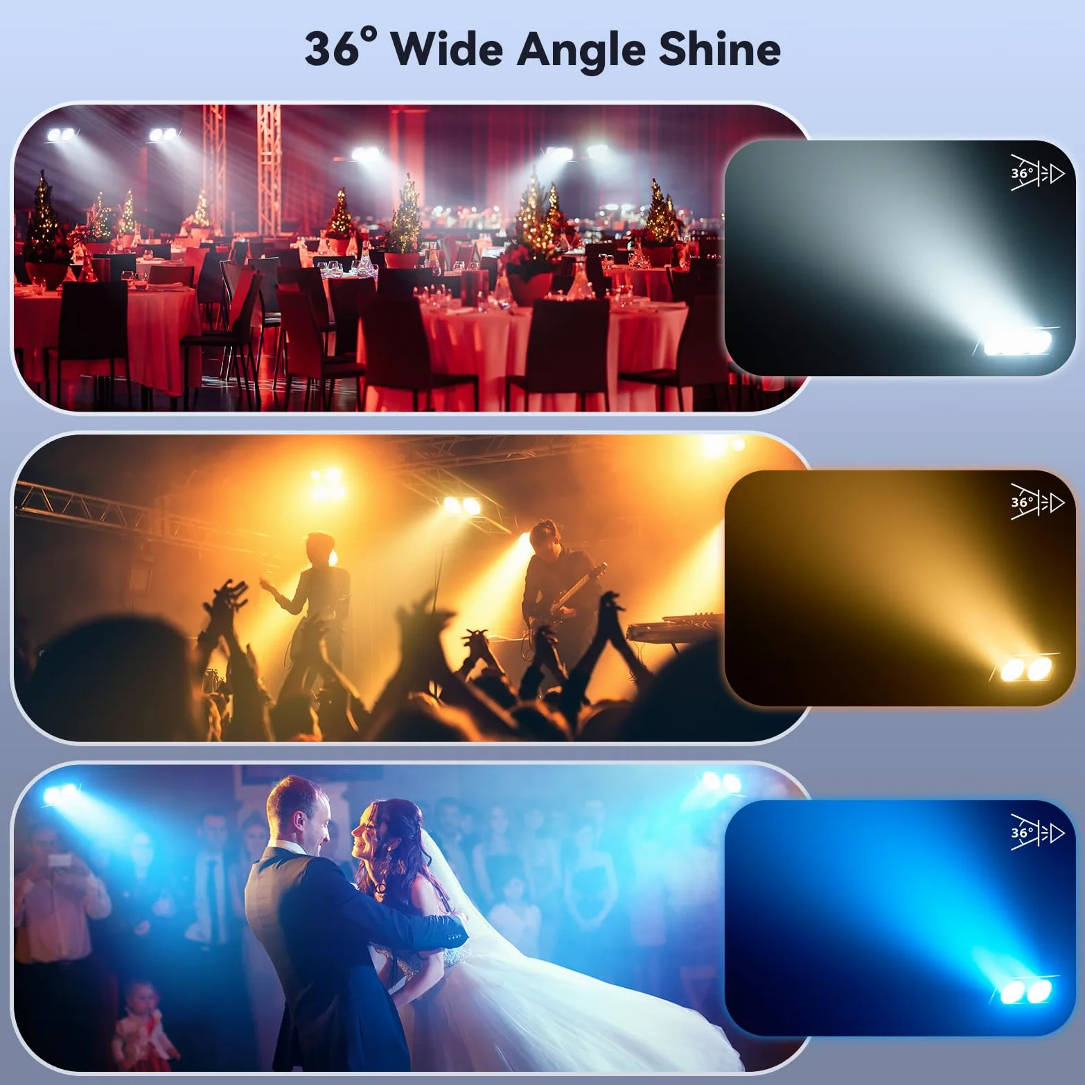 4PCS 150W COB LED Fari RGBW Luci da Palco 8CH Faretto Luci Discoteca per Festa Bar Matrimonio Teatro illuminazione Effetti